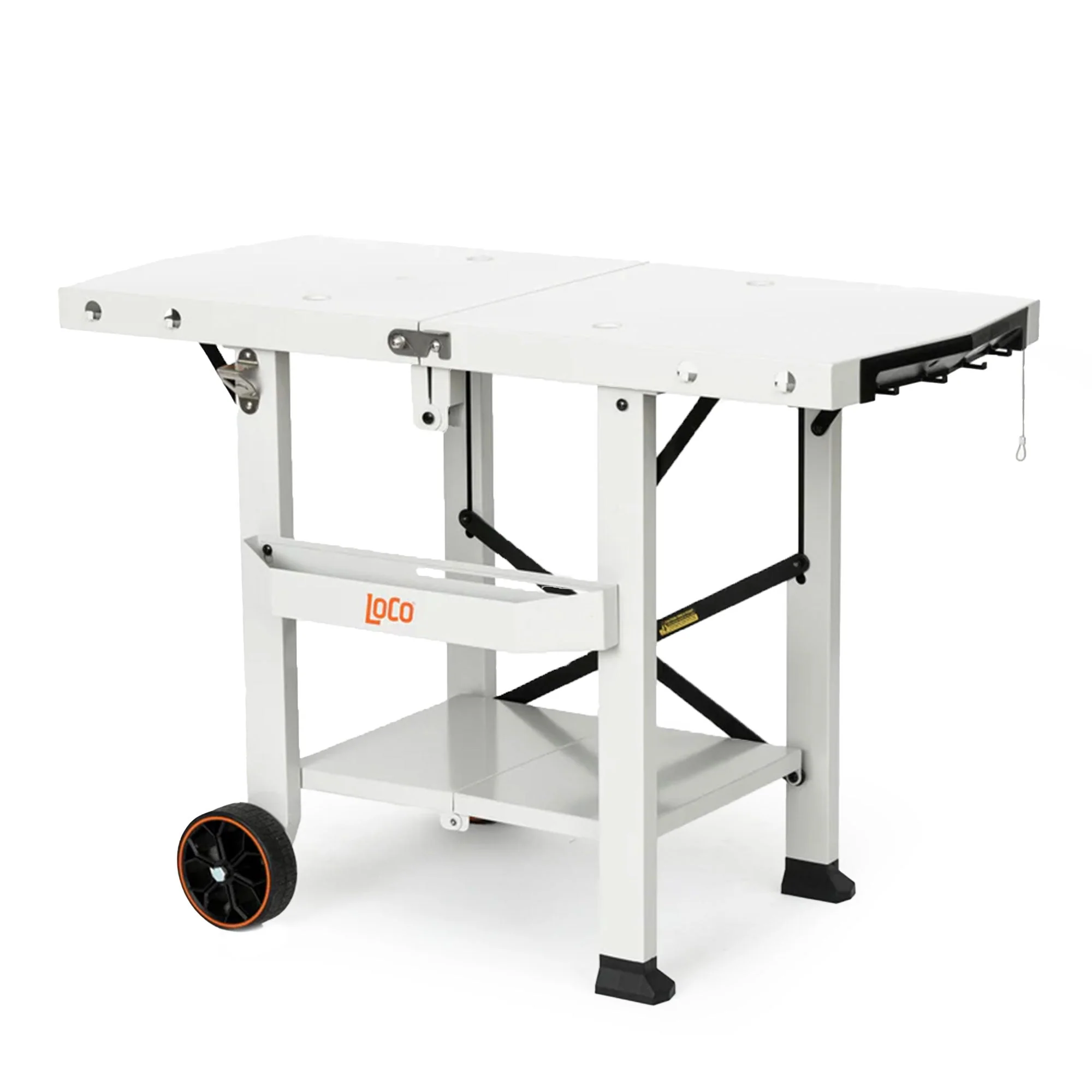 Loco Cookers Portable Digital Propane Burner & Steel Tabletop Foldable Prep Cart - Image 3