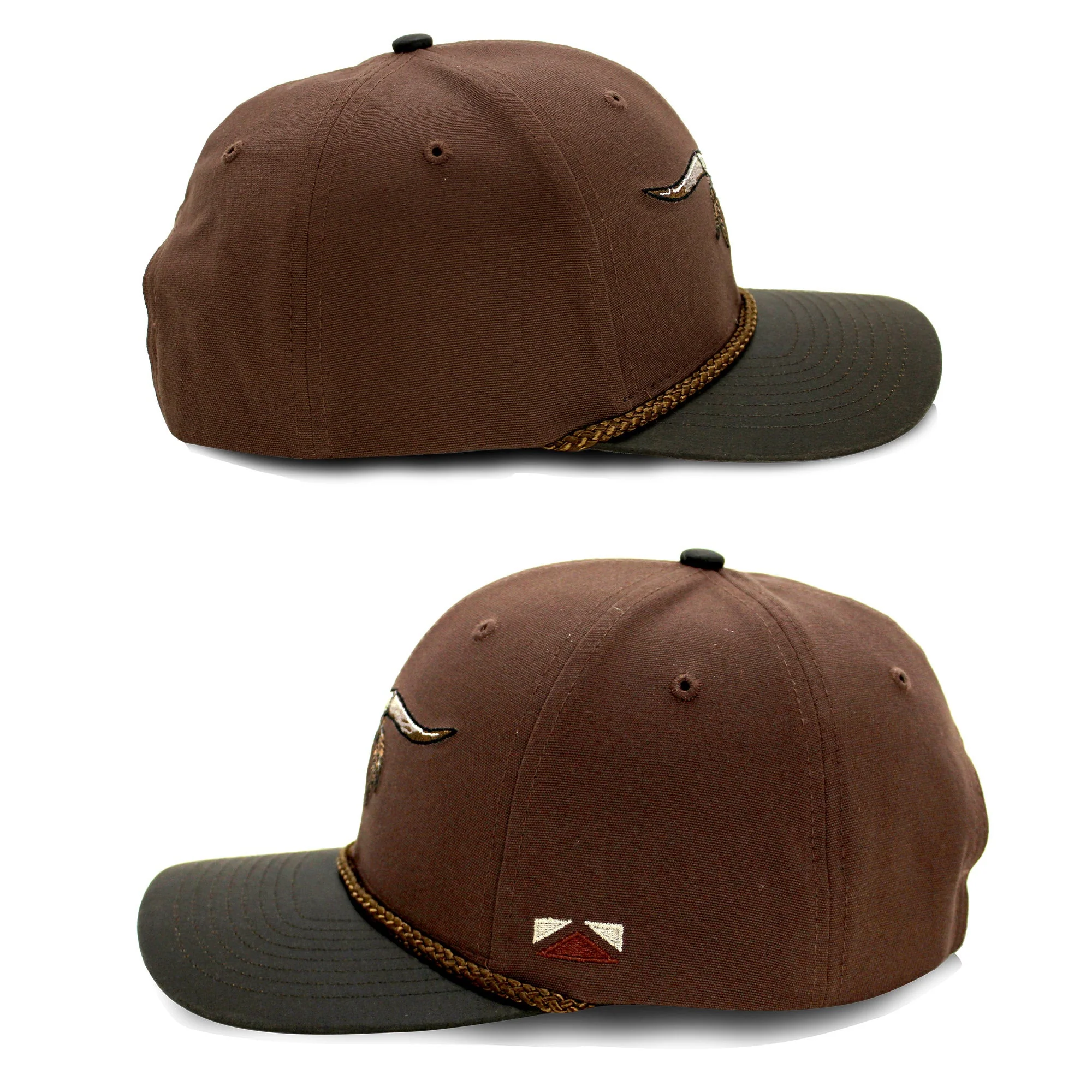 Longhorn 6-Panel Hat with Wax Cloth Visor - Image 6