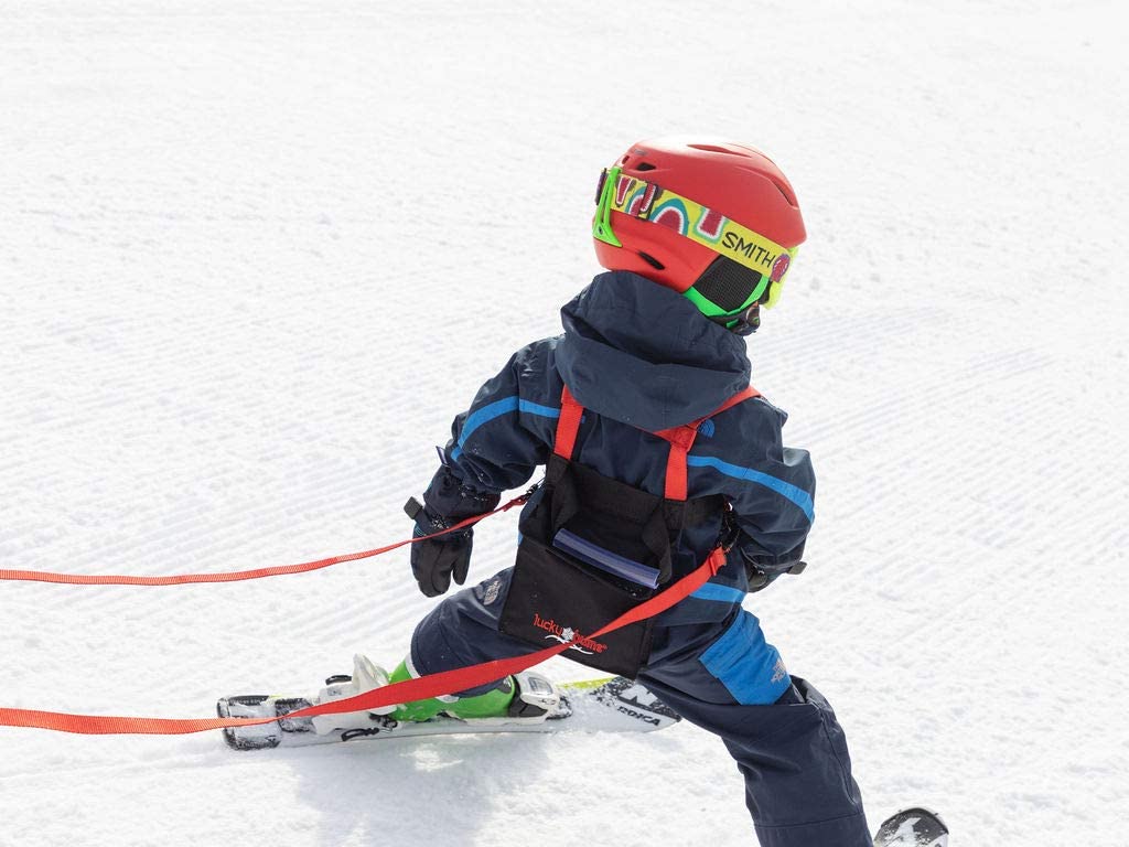 Lucky Bums Kids Ski Harness w/ Grip N' Guide Handle, 2 Leashes, Backpack, Navy - Image 5