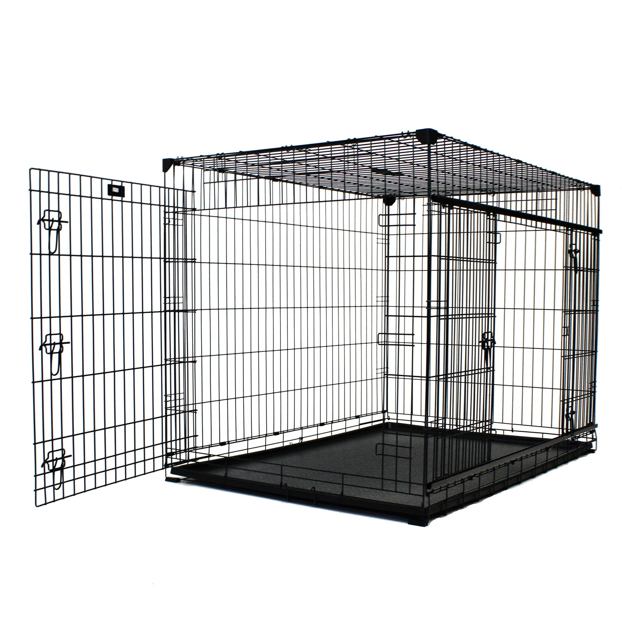 Lucky Dog Dwell Series 30 Inch S/M Kennel Secure Fenced Pet Dog Crate, Black - Image 11