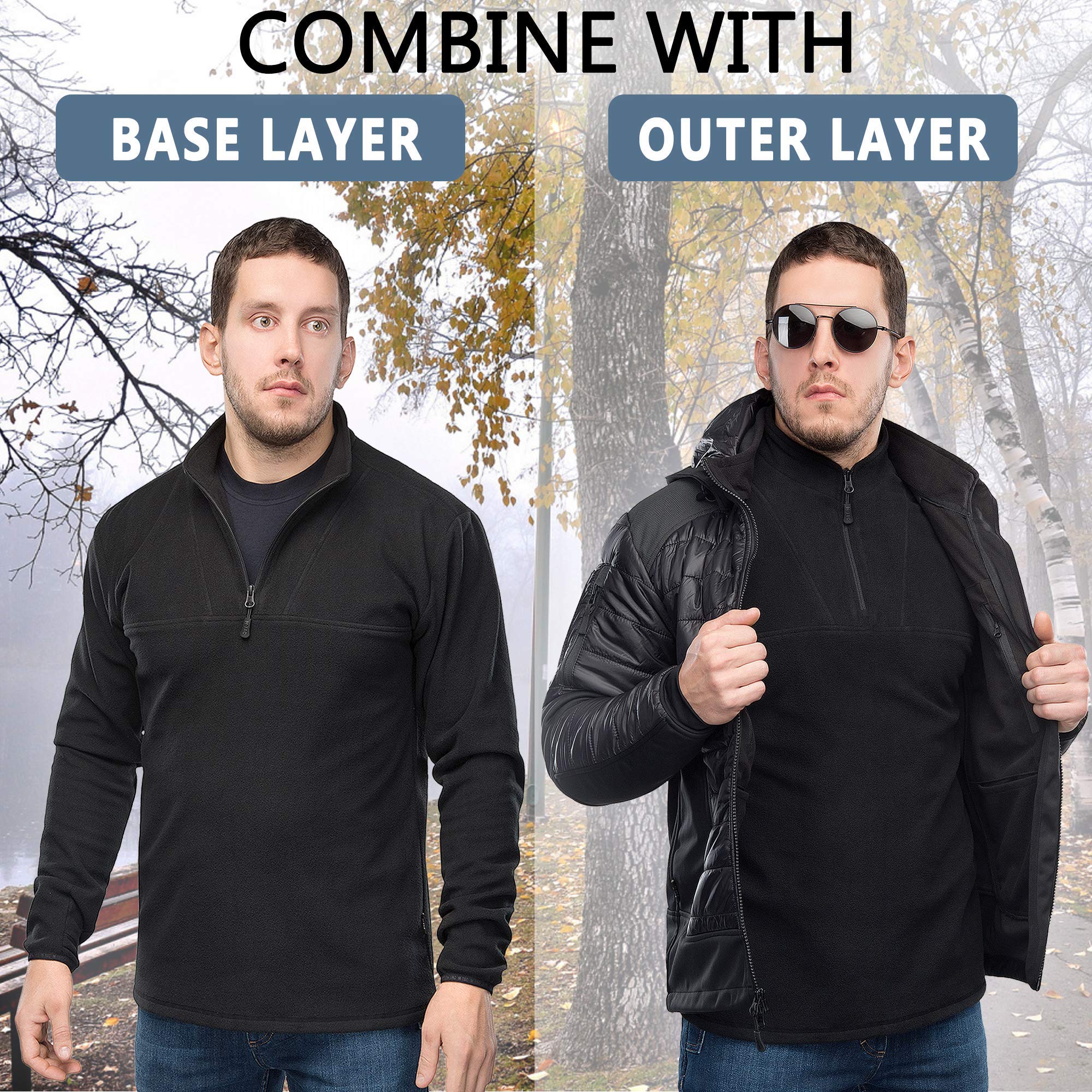 M-Tac Delta Fleece Jacket - Tactical Underwear Top Sweater 1/4 Zip - Image 2