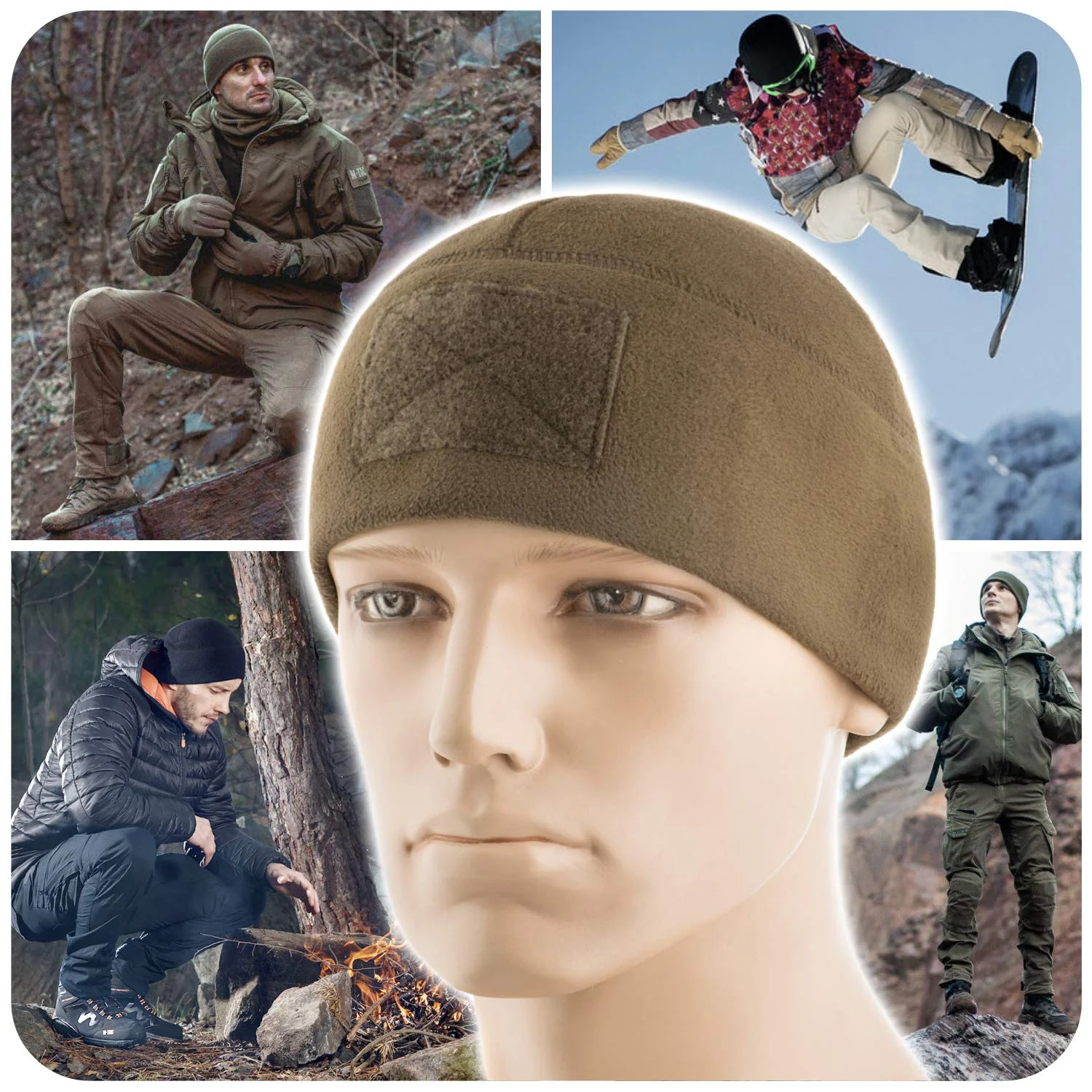 M-Tac Fleece Tactical Watch Cap Beanie With Patch Panel (270 g/m2) - Image 22