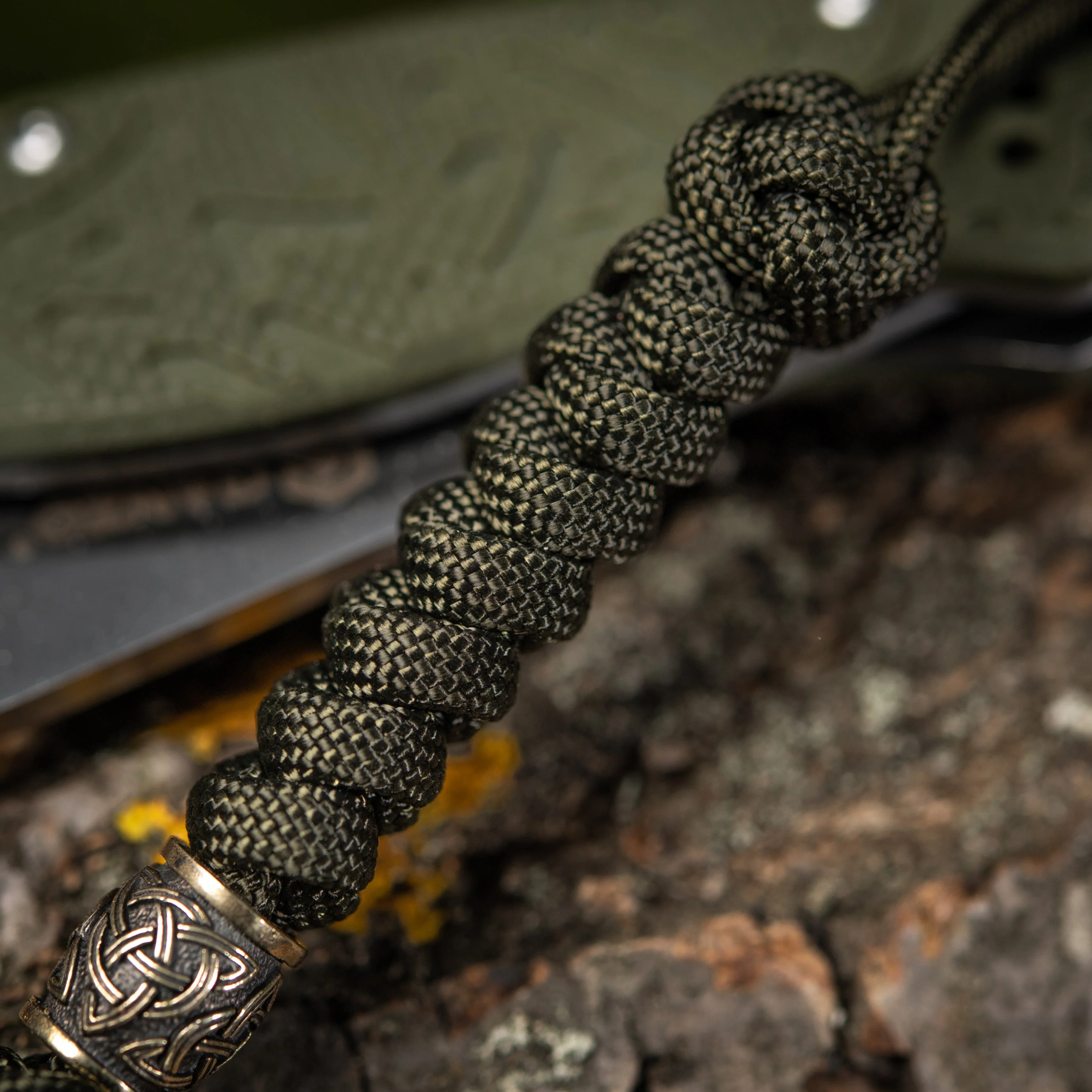 M-Tac Knife Lanyard Triquetra Olive - Image 4