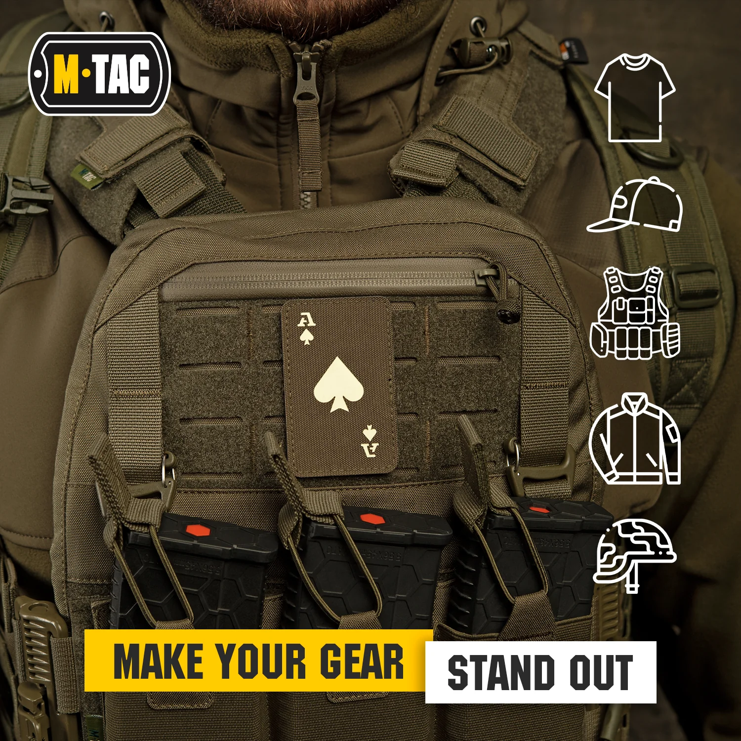 M-Tac patch Ace of Spades Laser Cut - (Set of 2) - Image 10
