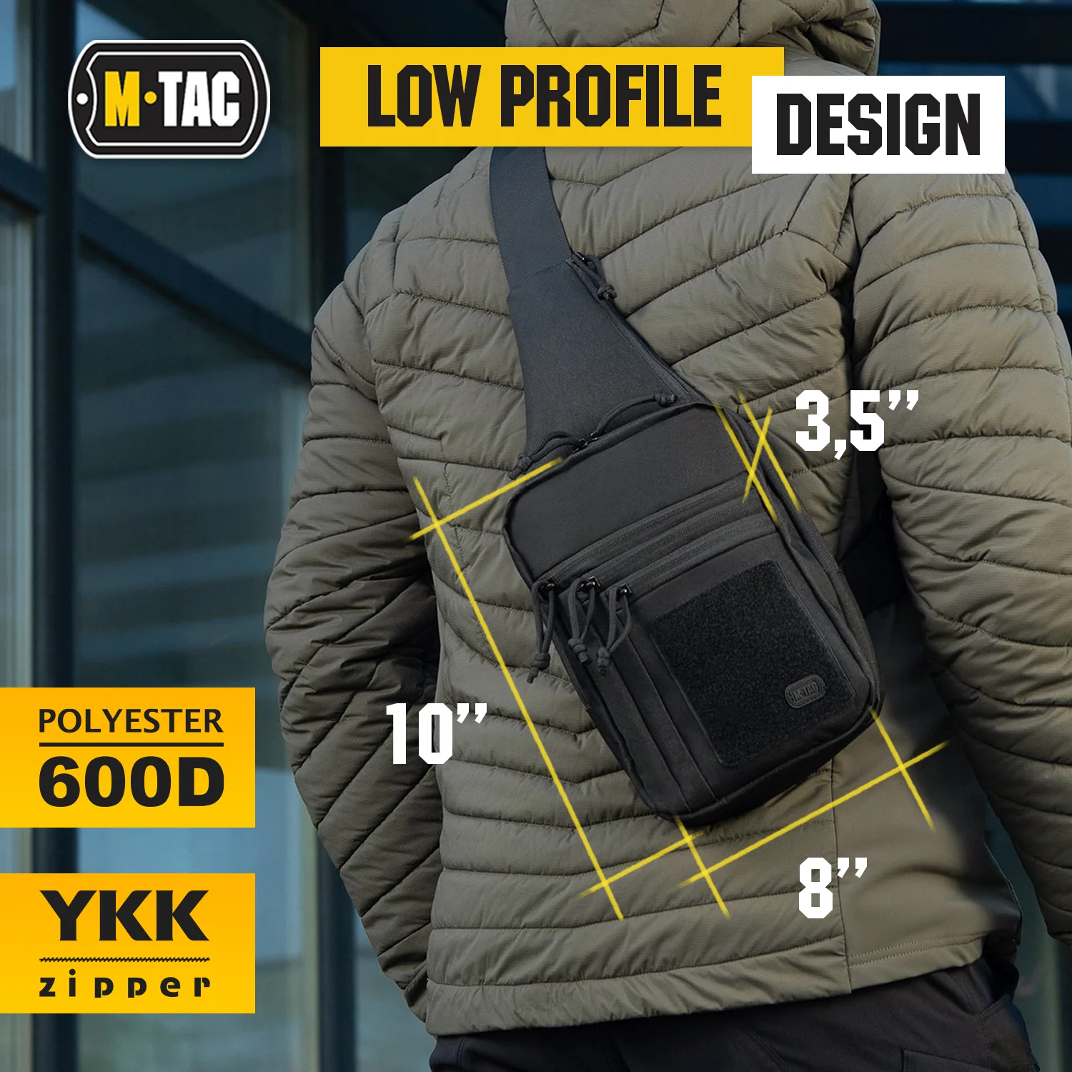 M-Tac Tactical Bag Shoulder Chest Pack with Sling & Loop Panel - Image 11