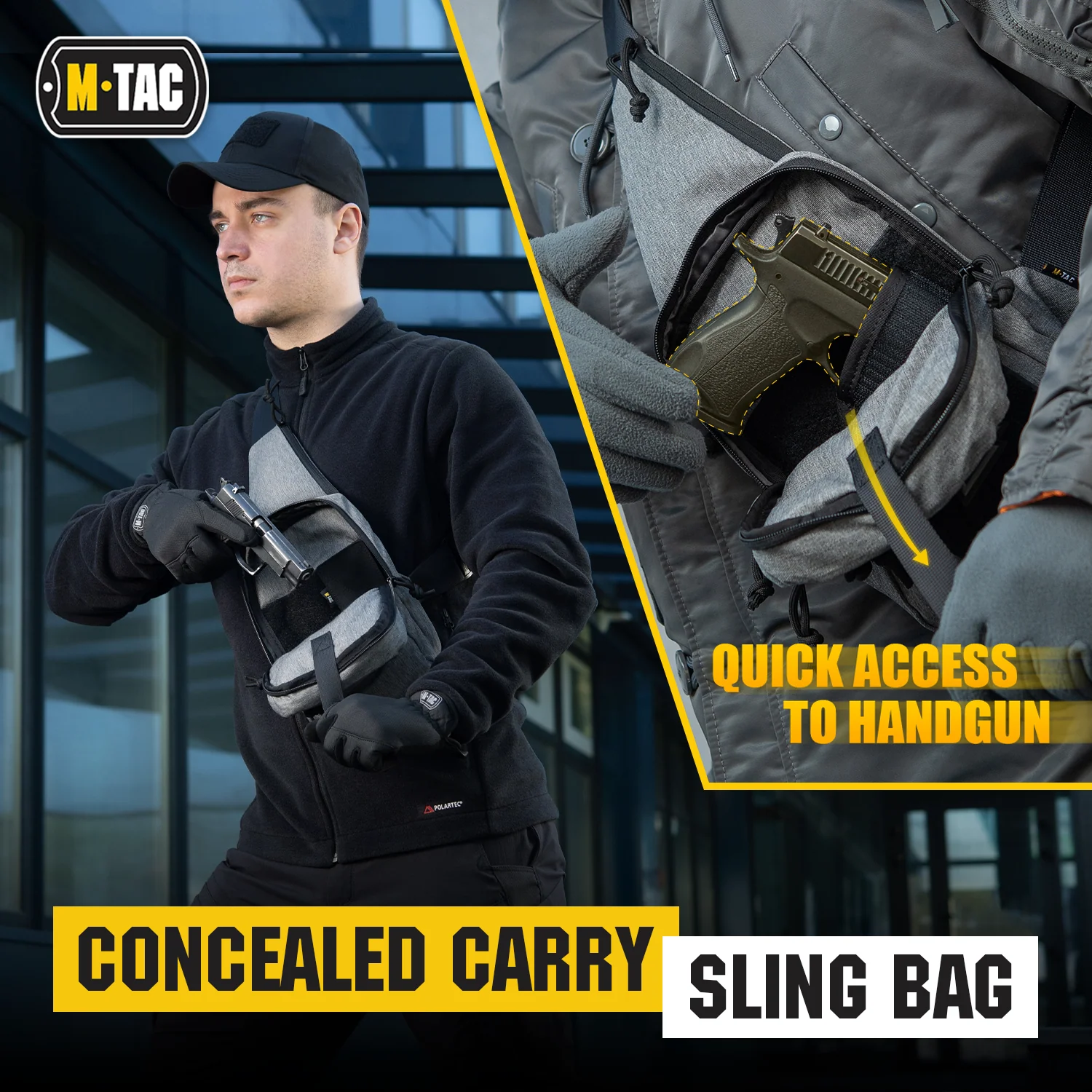 M-Tac Tactical Bag Shoulder Chest Pack with Sling & Loop Panel - Image 2
