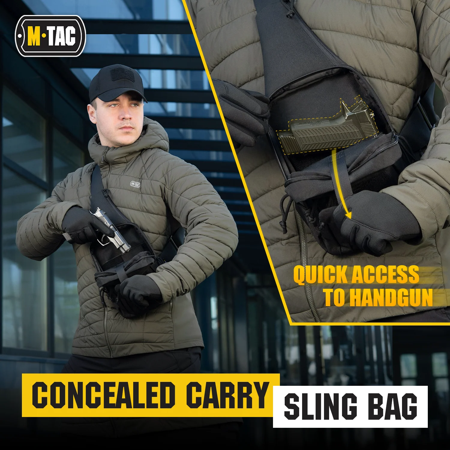 M-Tac Tactical Bag Shoulder Chest Pack with Sling & Loop Panel - Image 8