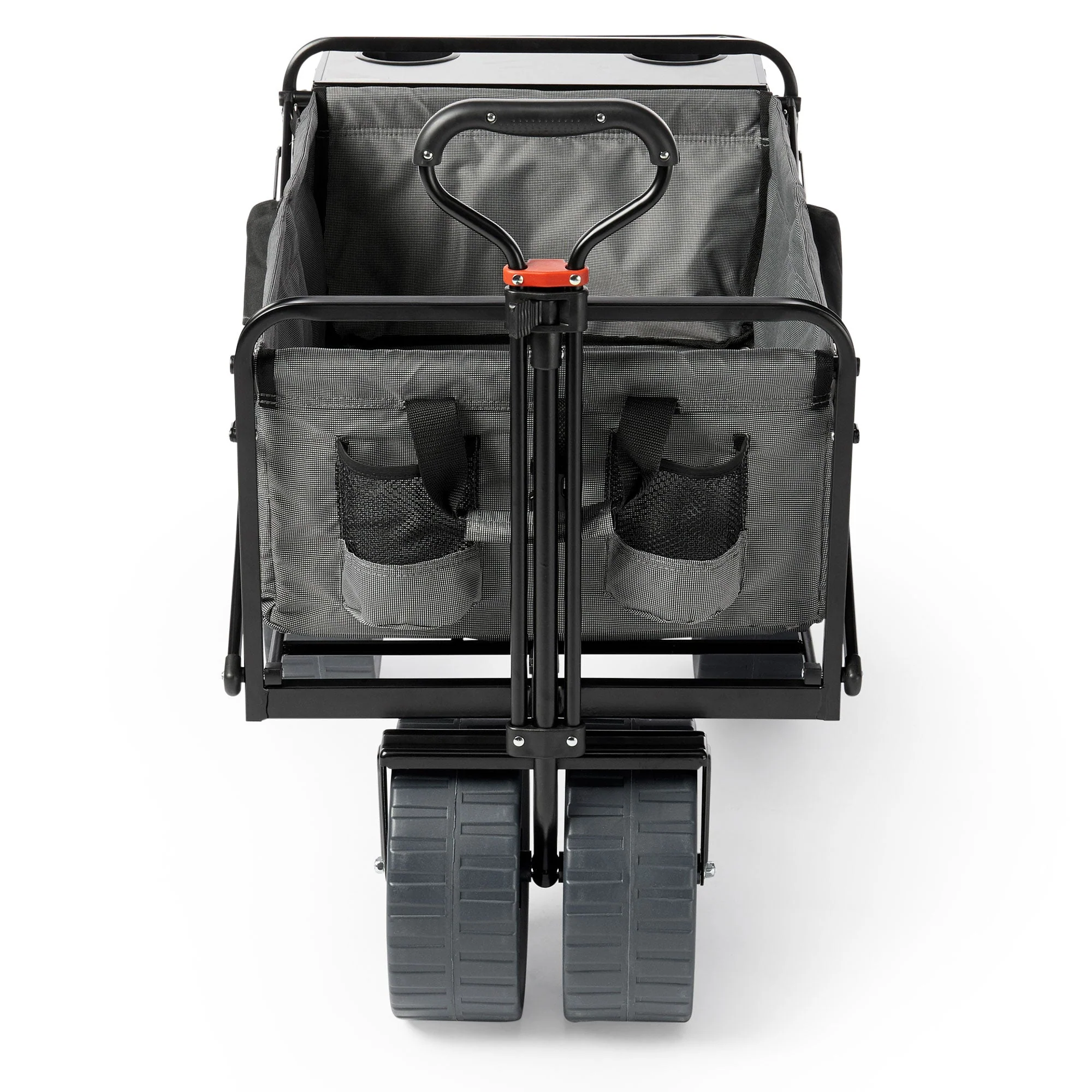 Mac Sports Collapsible All Terrain Beach Utility Wagon Cart with Table, Grey - Image 2