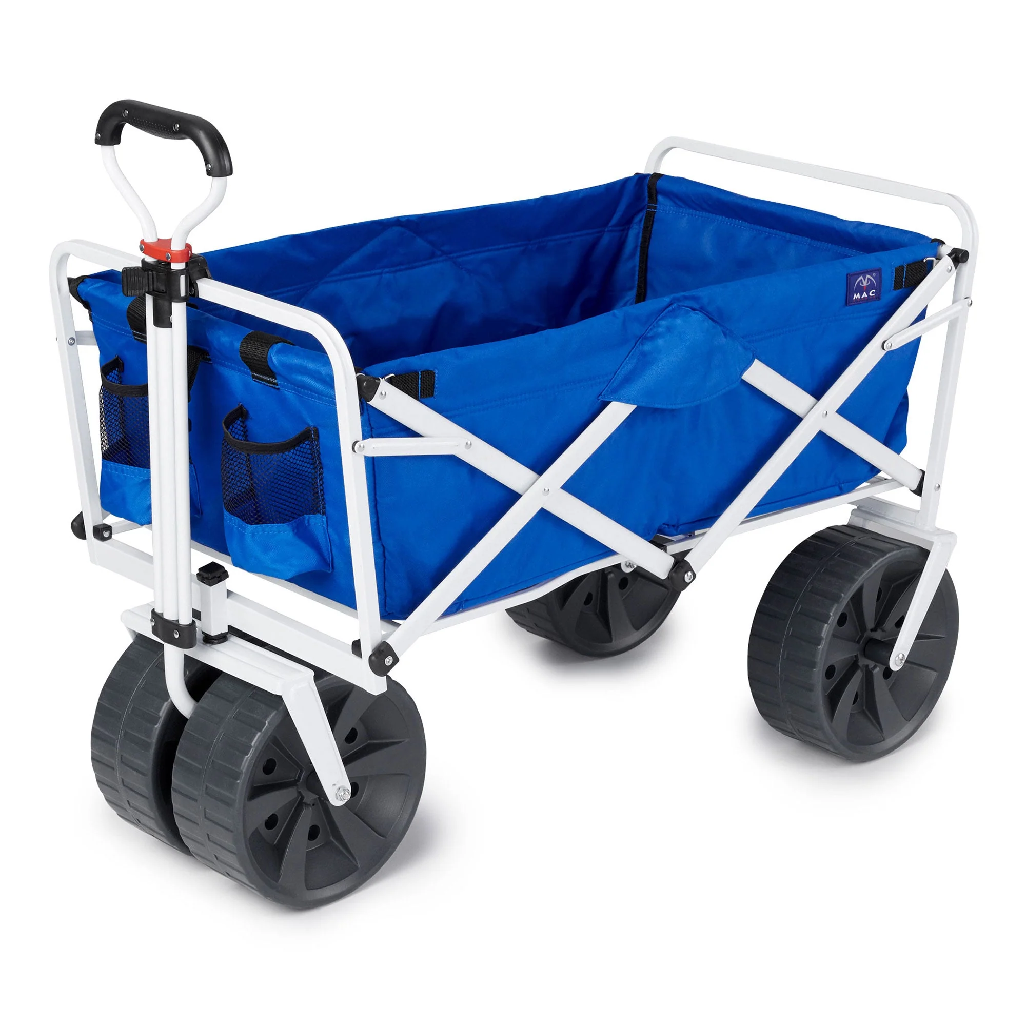 Mac Sports Collapsible Folding All Terrain Outdoor Utility Wagon Cart, Blue - Image 2