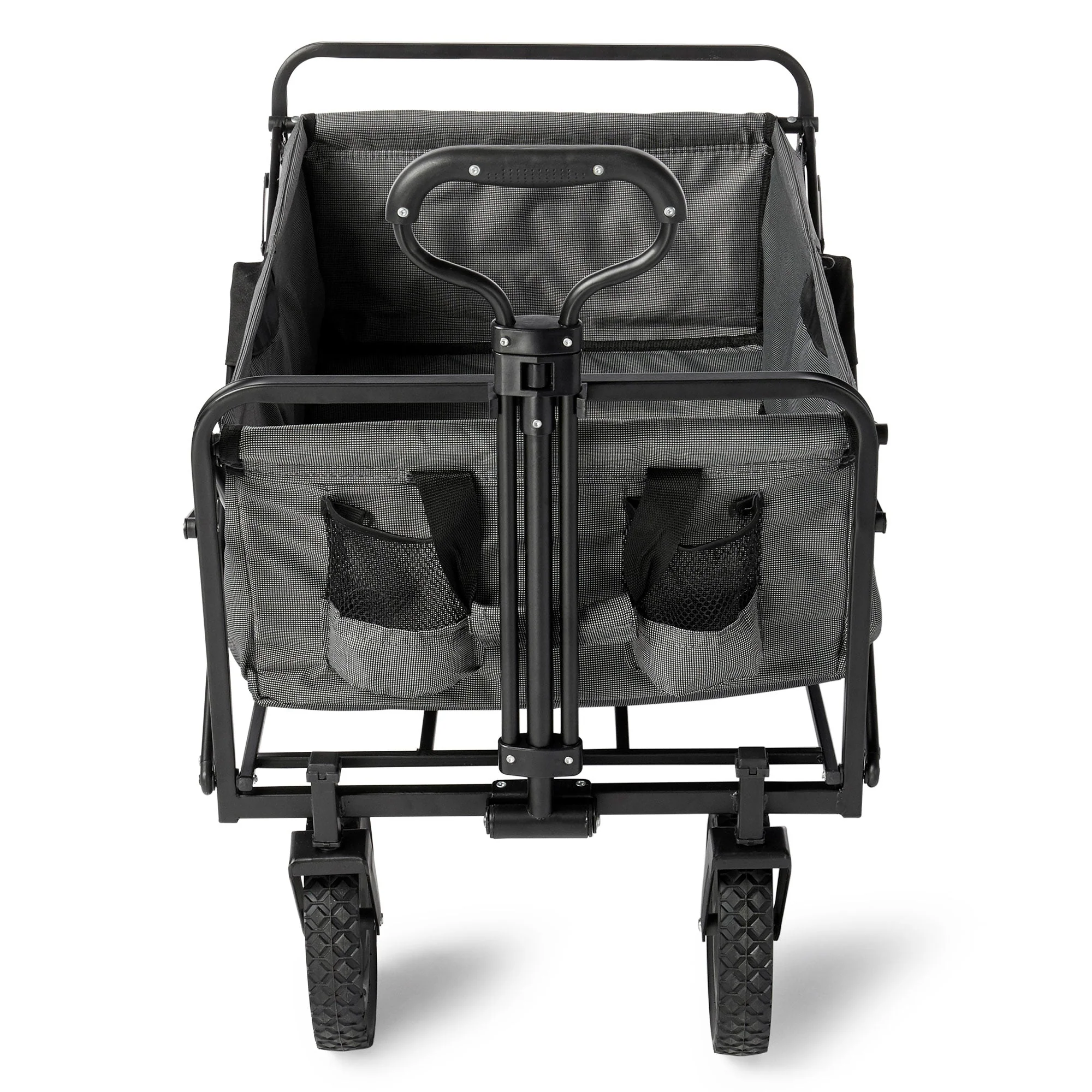 Mac Sports Collapsible Folding Outdoor Utility Garden Camping Wagon Cart, Gray - Image 2