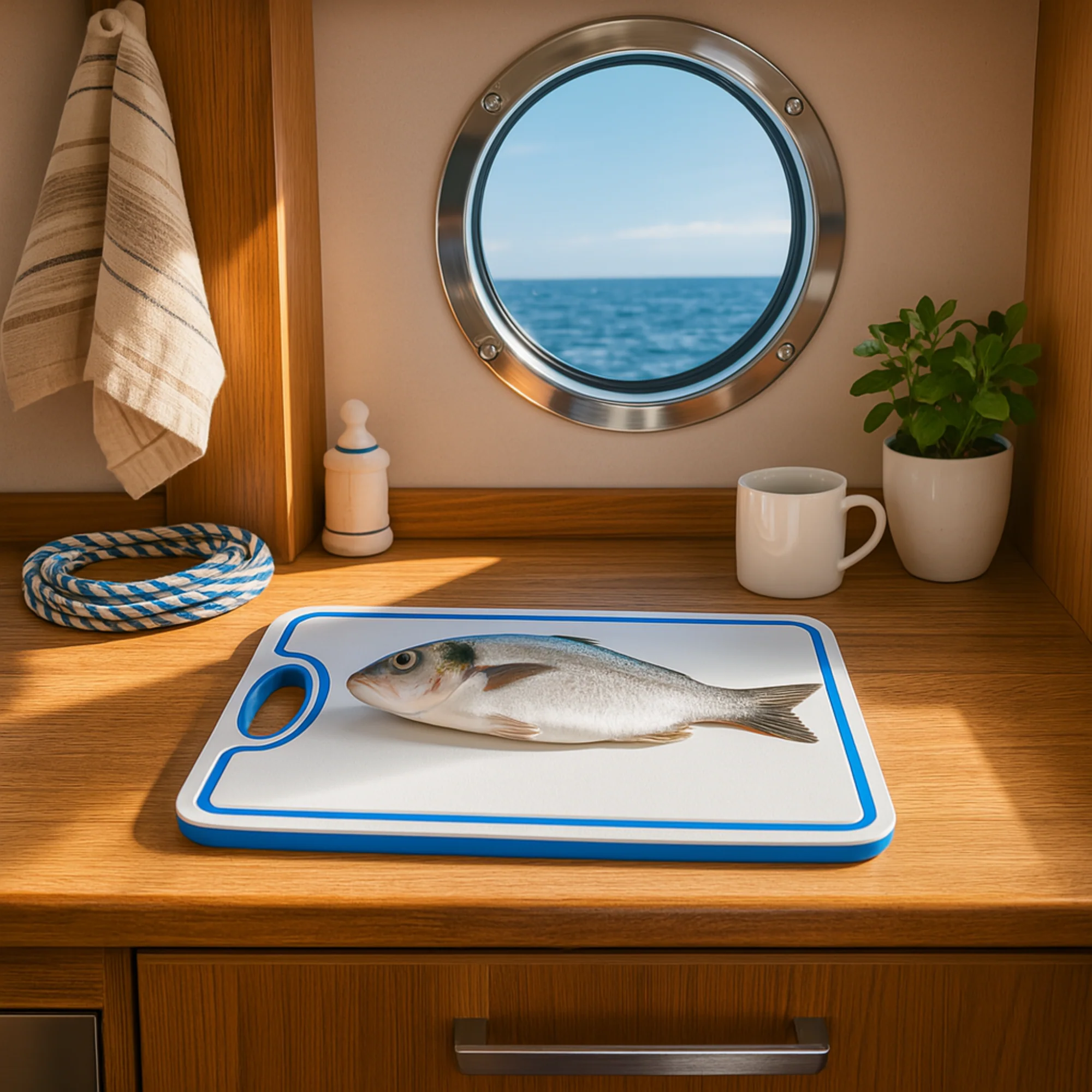 Made in the USA | Premium Cutting Board | Textured 1/2 inch HDPE UV Protected | Non-Skid or Mark Rubber Feet | Great for Boats & any Counter-top - Image 11