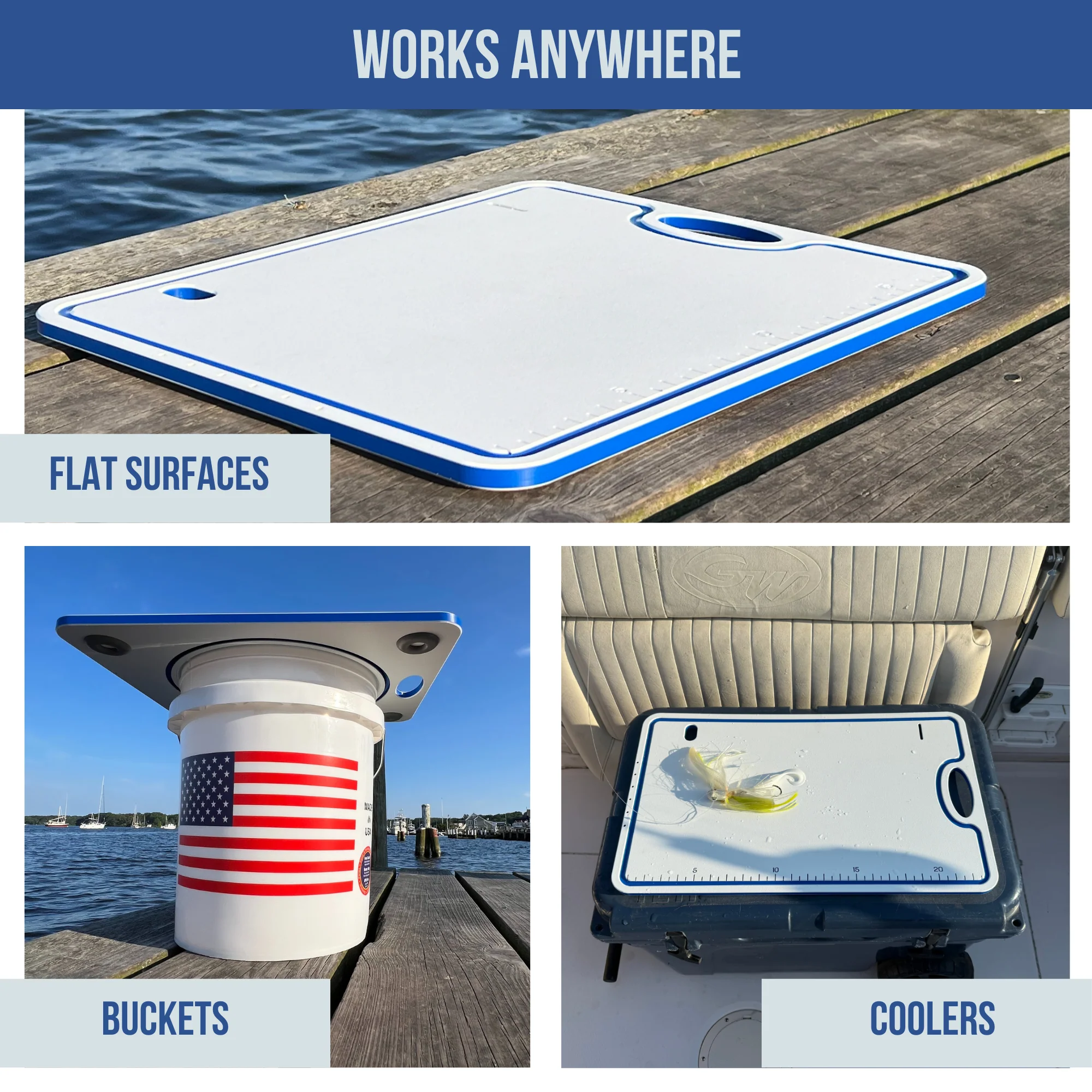Made in the USA | Premium Bucket or Cooler Fishing Cutting Board - Image 11