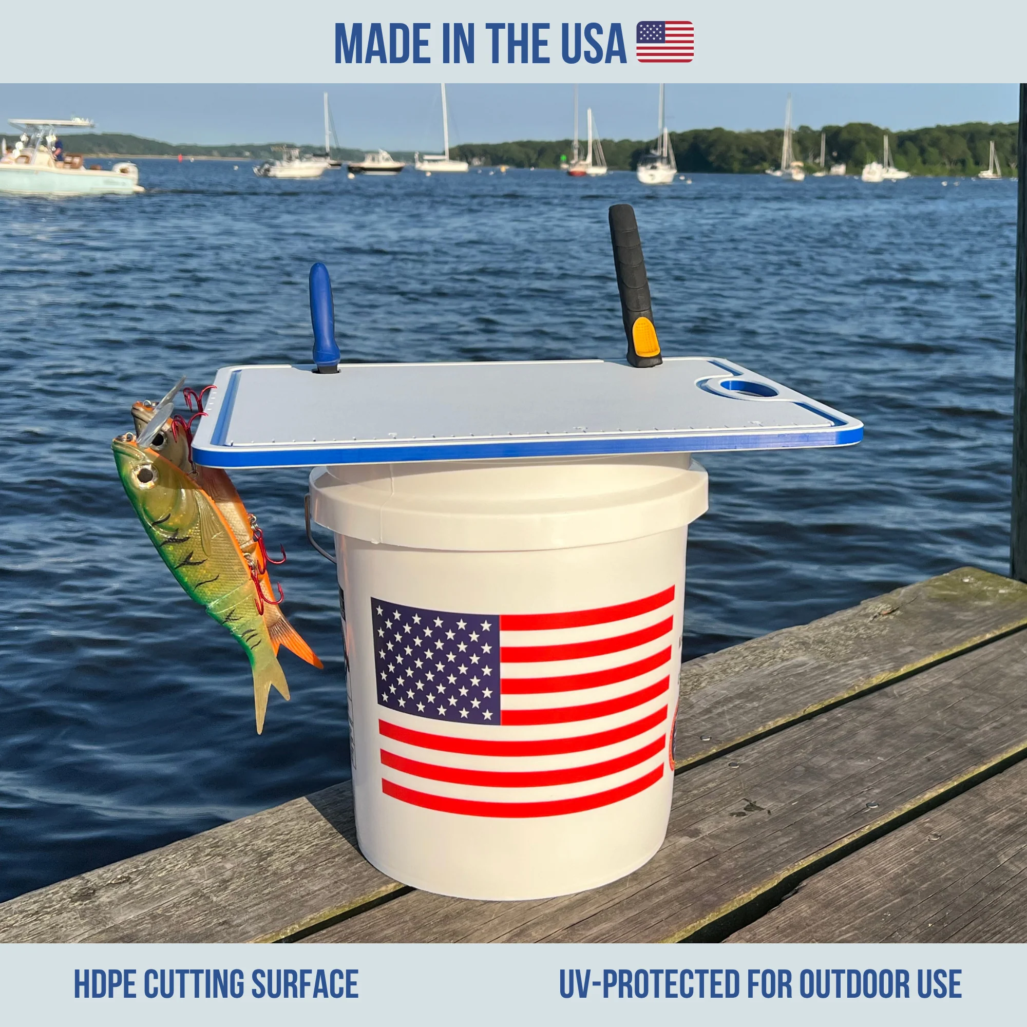 Made in the USA | Premium Bucket or Cooler Fishing Cutting Board - Image 3