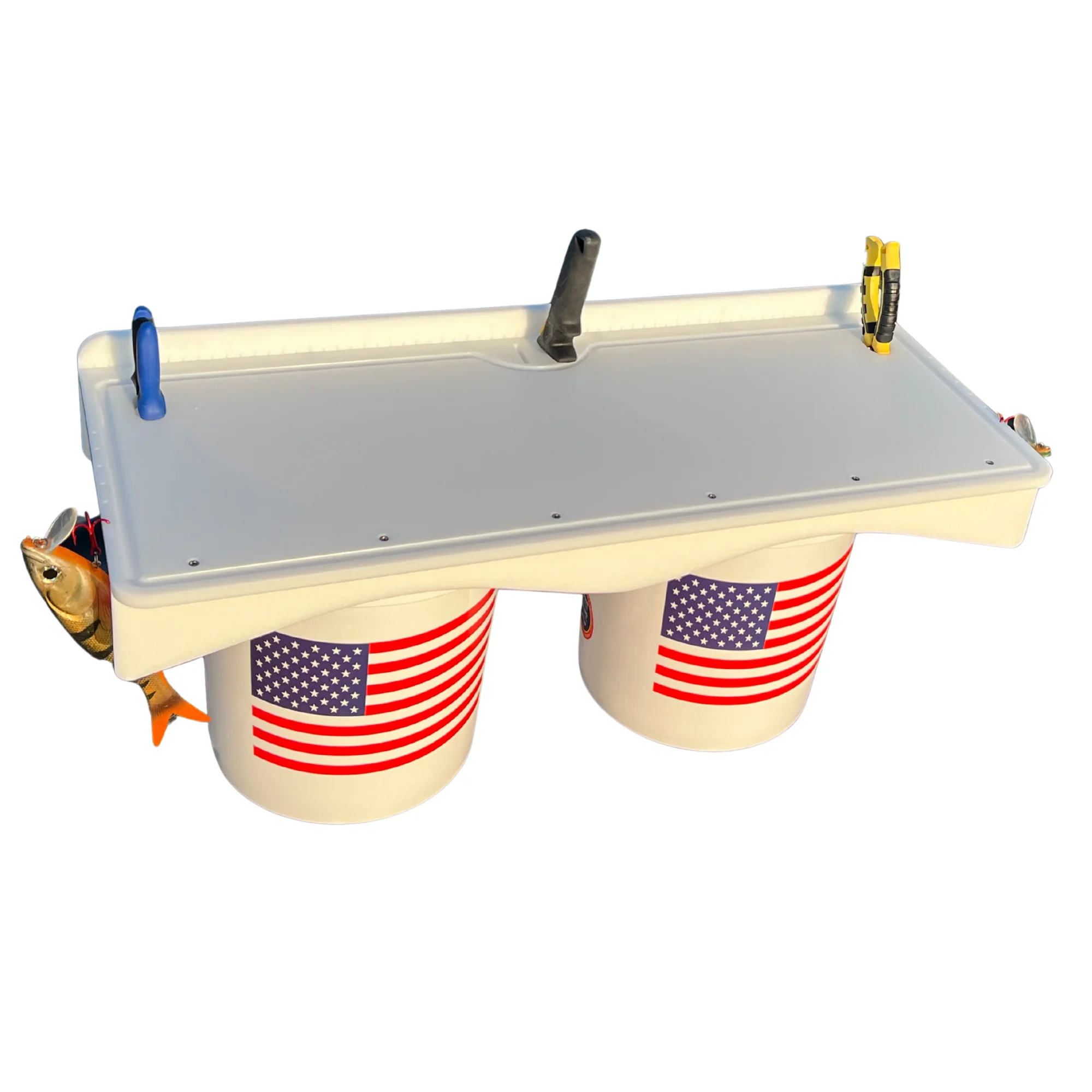 Made in the USA | Premium Double Bucket 33" Raised Fillet Table Cutting Board - Image 7