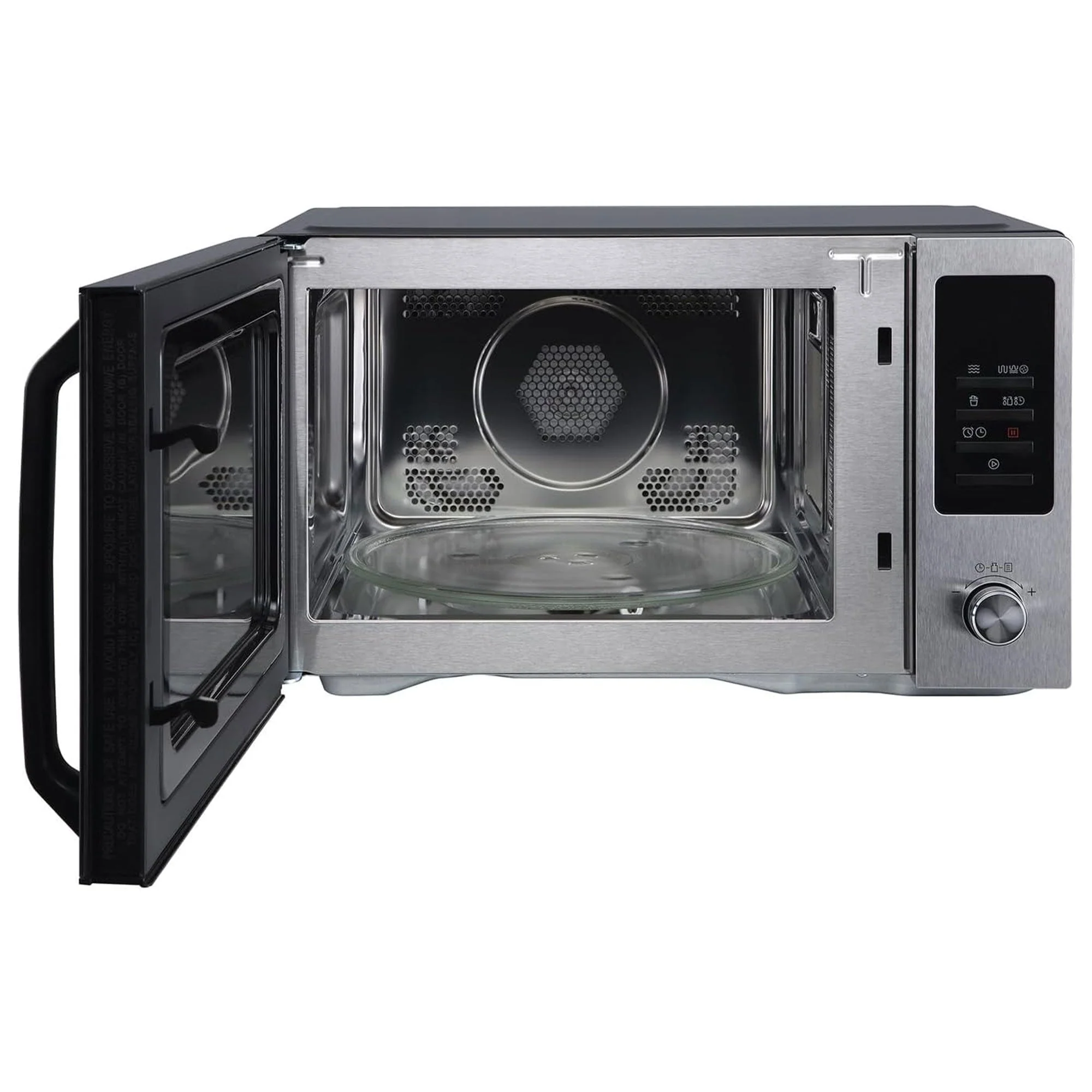 Magic Chef 1.0 Cubic Feet Stainless Countertop Microwave with Air Fryer, Black - Image 3