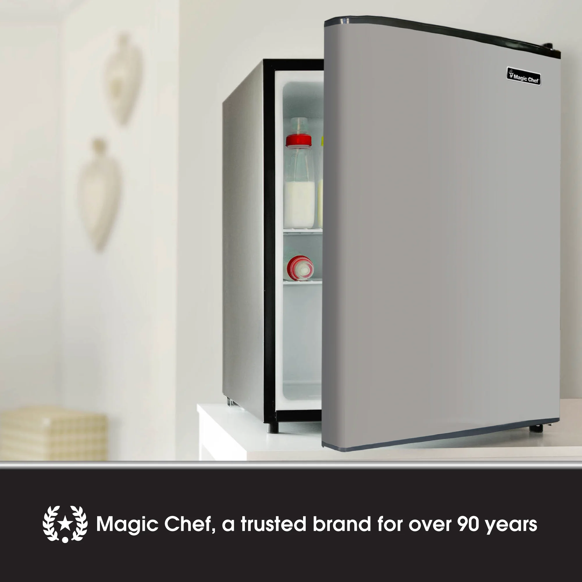 Magic Chef MCAR240SE2 2.4 Cubic Foot Mini Dorm Fridge Freezer, Stainless Steel - Image 5
