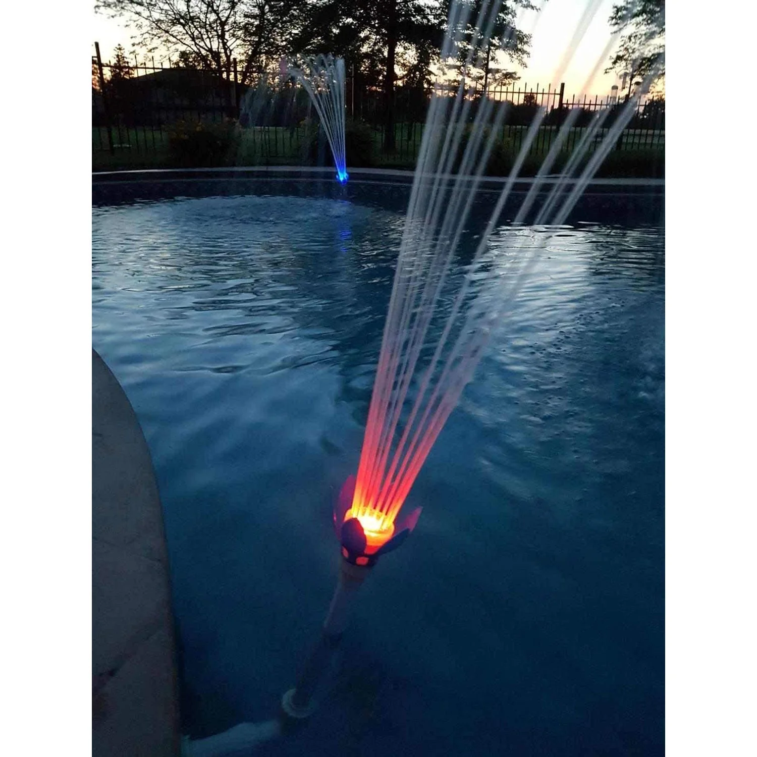 Magic Pool Fountain Water Powered Multicolor LED Swimming Pool Fountain (2 Pack) - Image 3