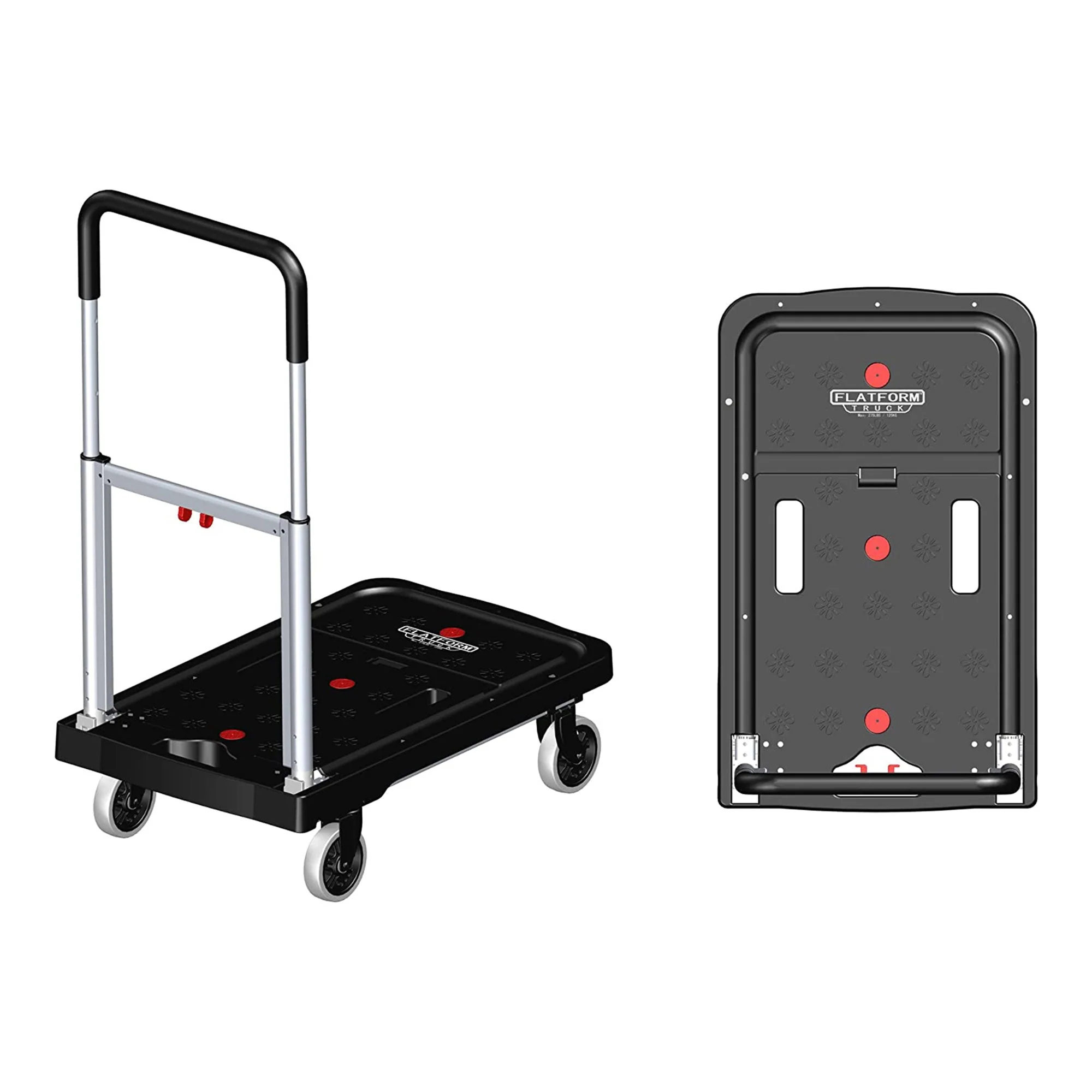 Magna Cart FF 4 Wheel Folding Platform Transport Cart Supports 300 lbs (4 Pack) - Image 6