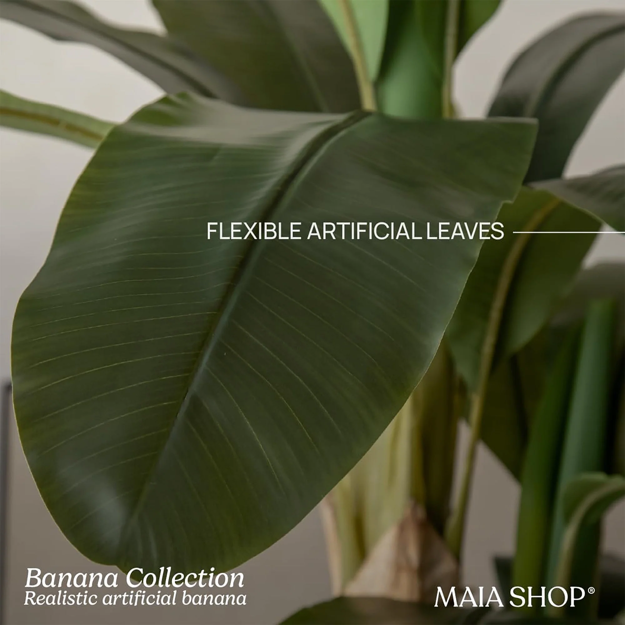 Maia Shop Artificial Banana Tree 4 Feet Tall Tropical Home Decoration, 47 Inches - Image 4