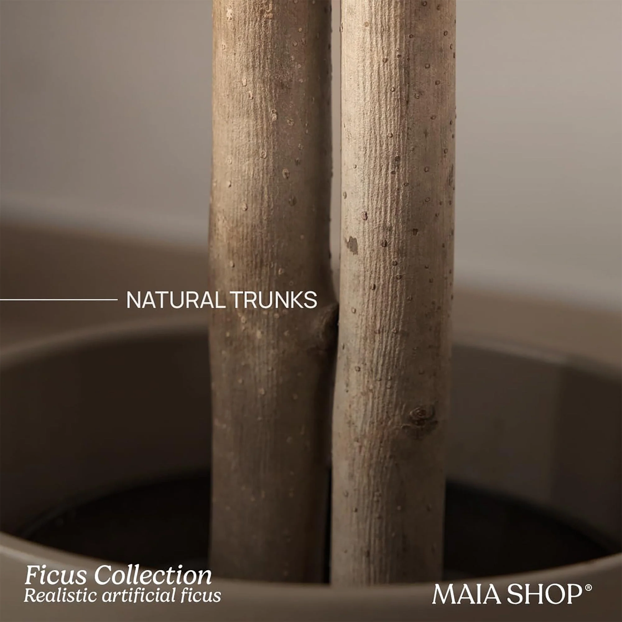Maia Shop Artificial Ficus Tree 3.5 ft. Tall Tropical Home Decoration, 41 Inches - Image 5
