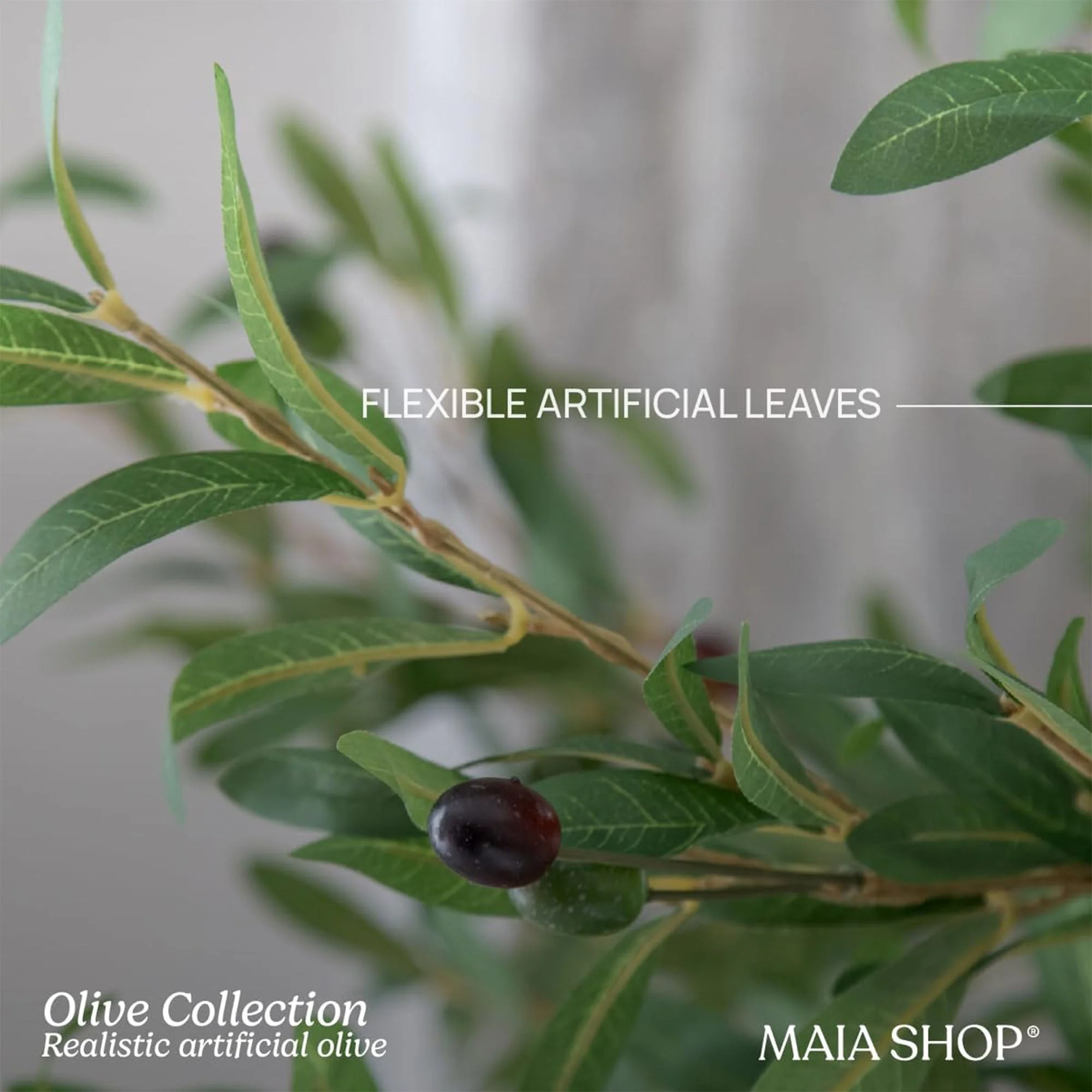 Maia Shop Artificial Olive Tree 3.5 Feet Tall Potted Home Decoration, 41 Inches - Image 4