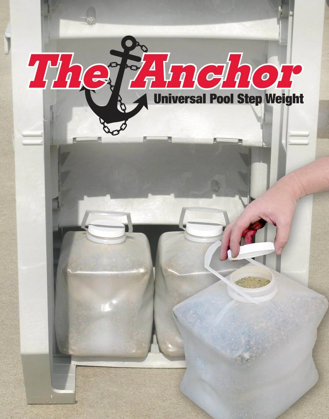 Main Access Universal Swimming Pool Ladder Step Sand Anchor with Step Pad Liner - Image 3