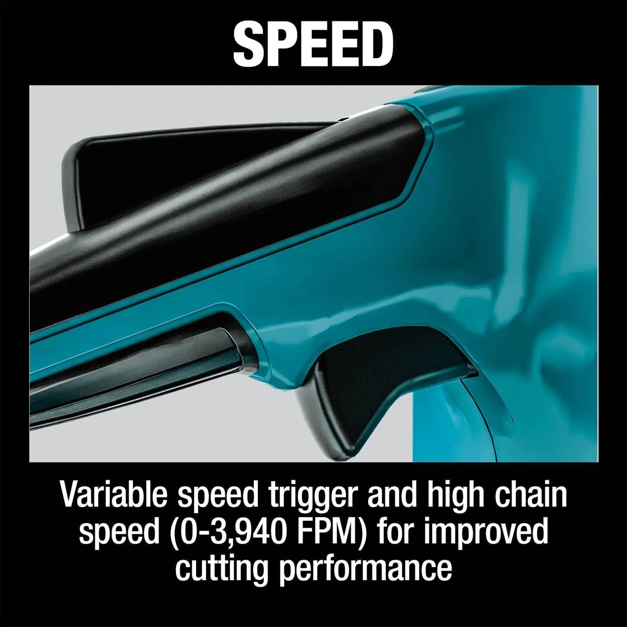 Makita LXT 36 Volt 16 Inch 4.0Ah Battery Powered Brushless Chainsaw Kit, Teal - Image 5