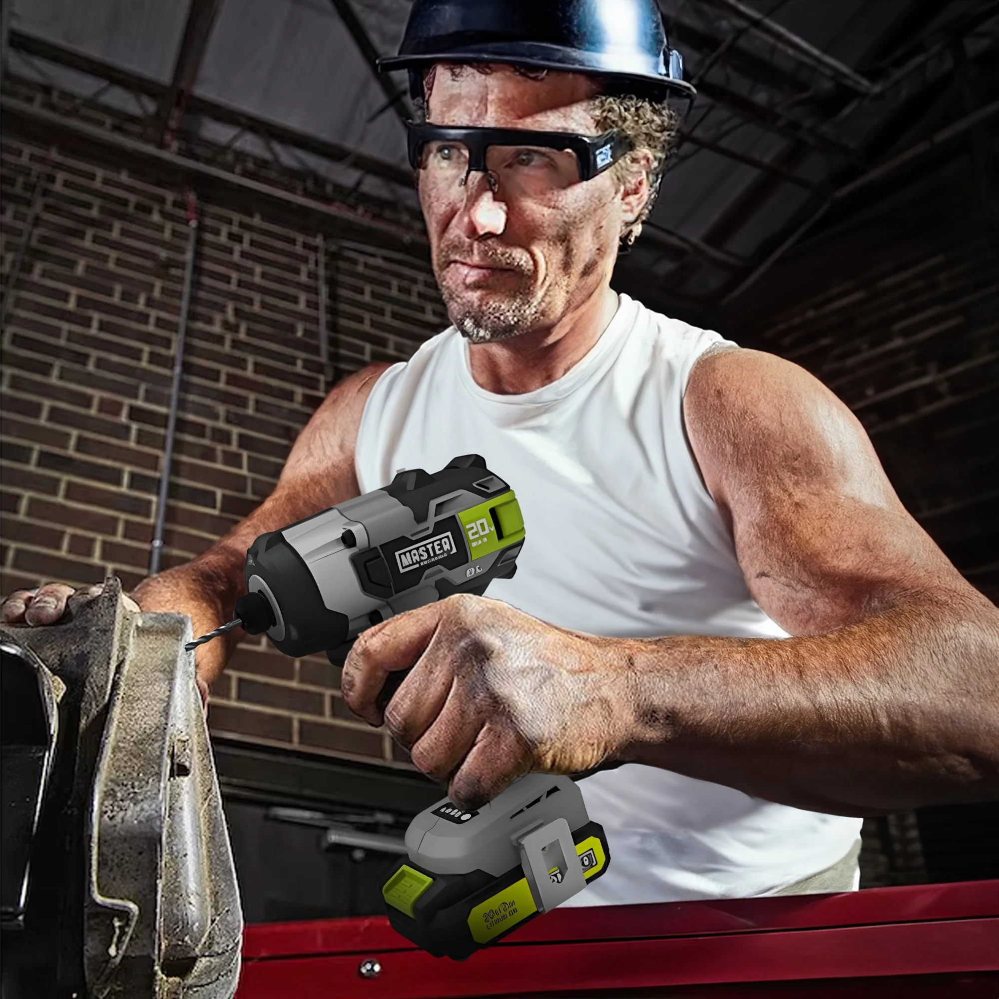 Master Mechanic 20 Volt Compact Cordless Impact Driver Kit with Brushless Motor - Image 5