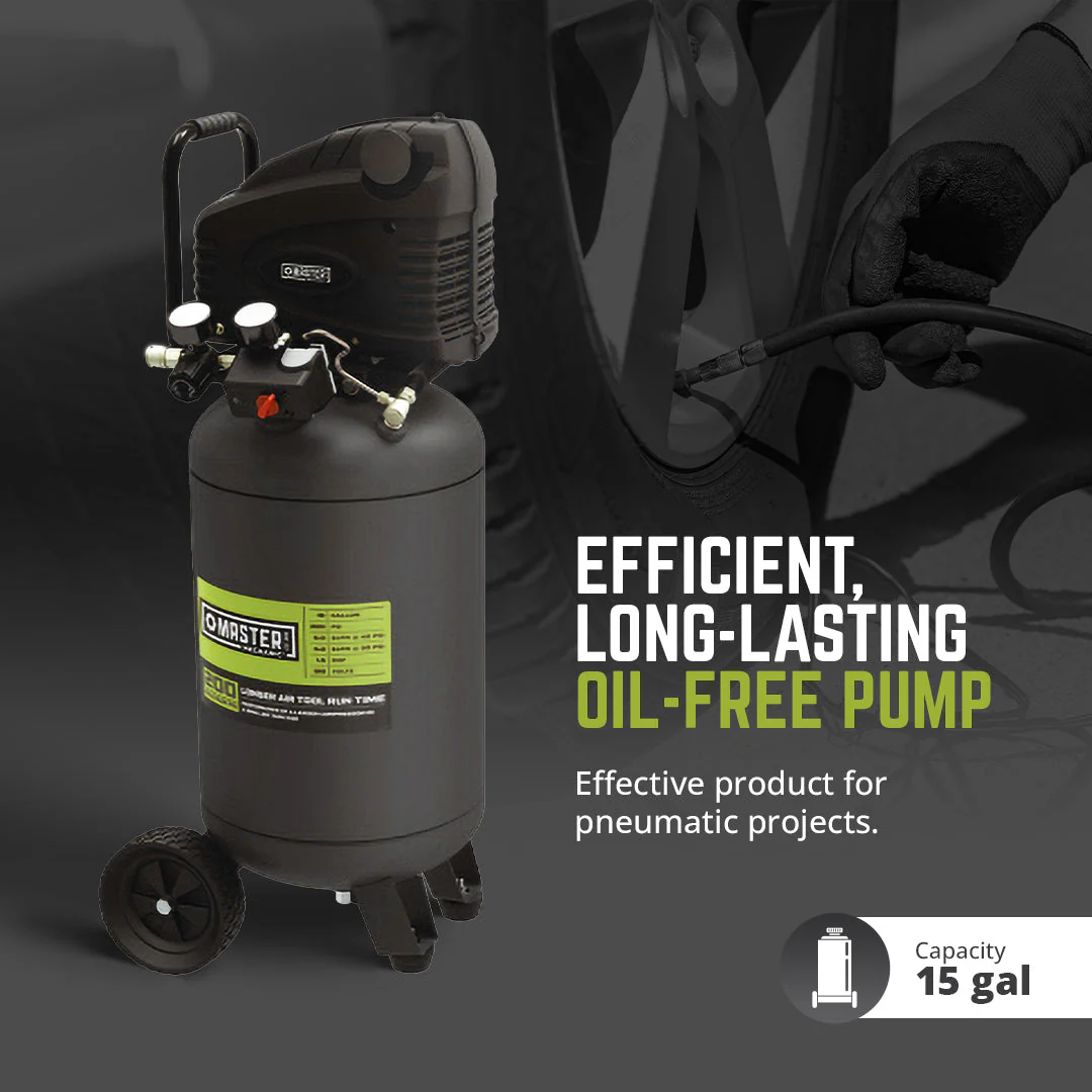 MAT INDUSTRIES LLC Portable Heavy Duty 15 Gallon Air Compressor, Green - Image 3
