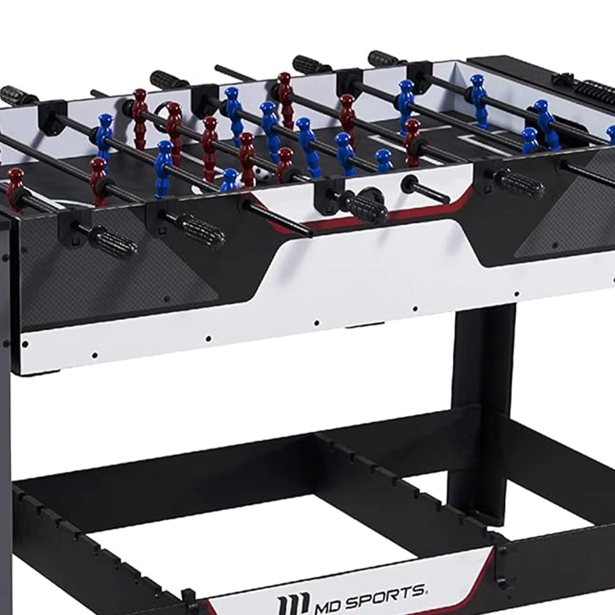 MD Sports 48 Inch 2 in 1 Billiards and Foosbal Swivel Table with Accessories - Image 11