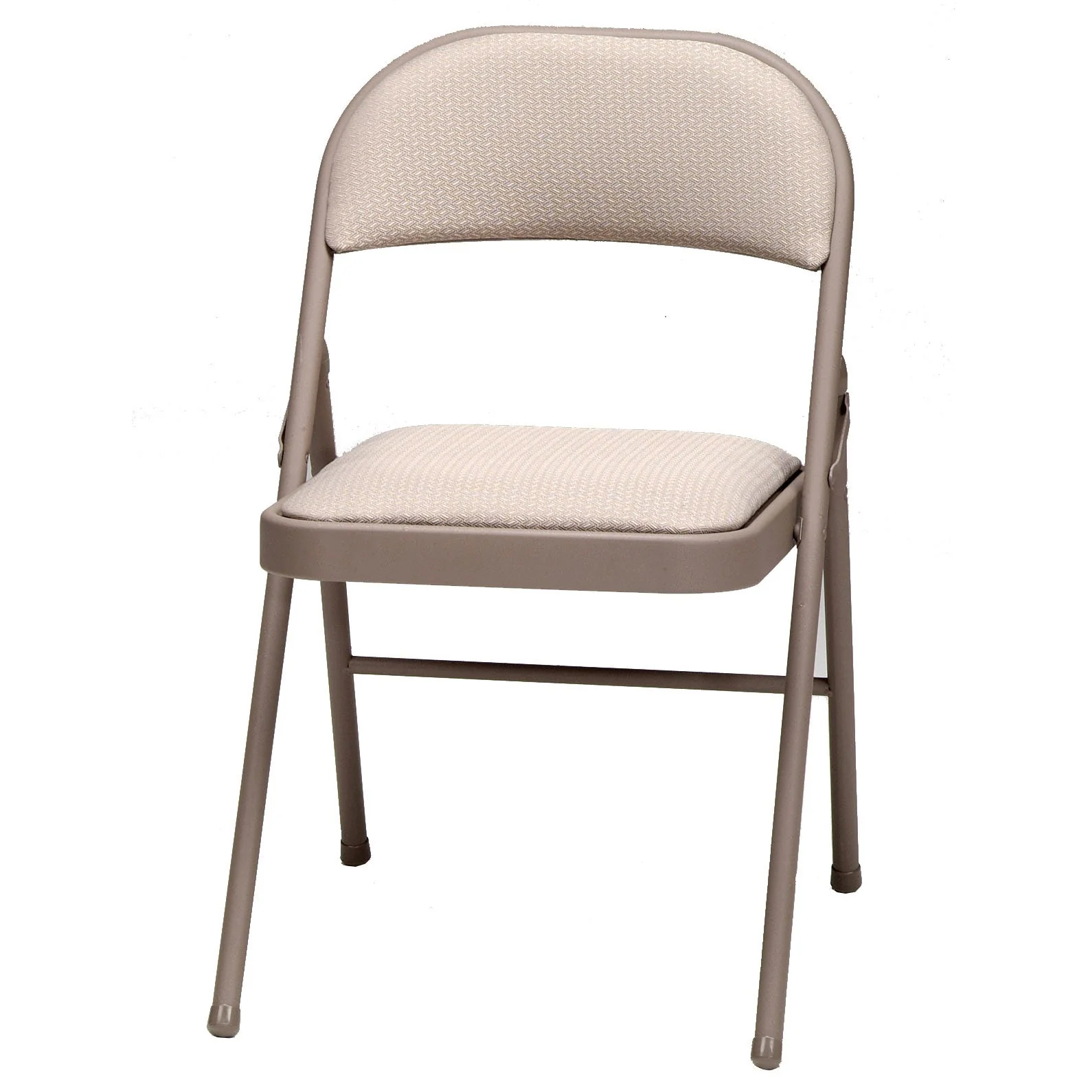 MECO Sudden Comfort Deluxe Metal Fabric Padded Folding Chair, Sand Tan (4 Pack) - Image 6