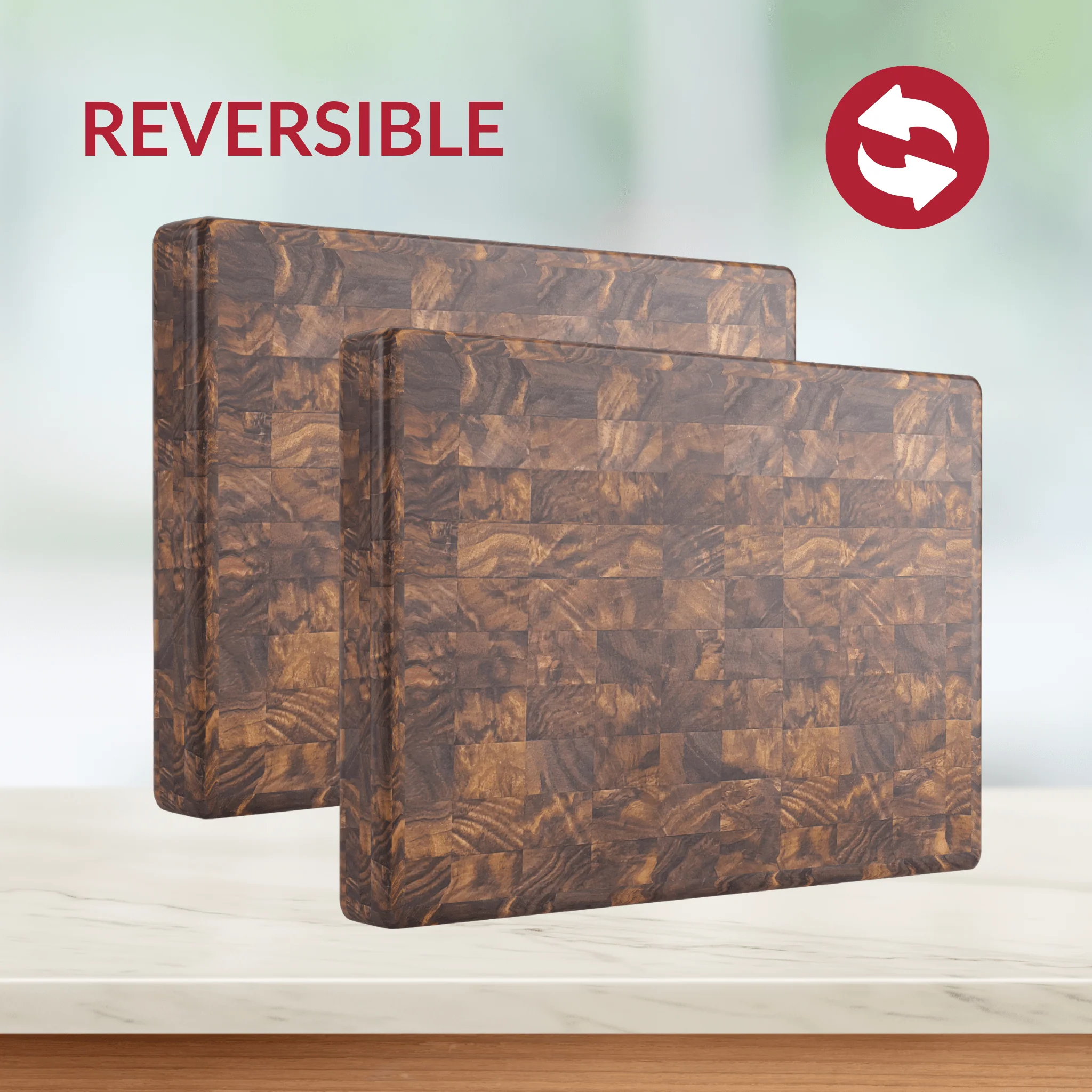 Medium End Grain Walnut Wood Butcher Block - Image 4