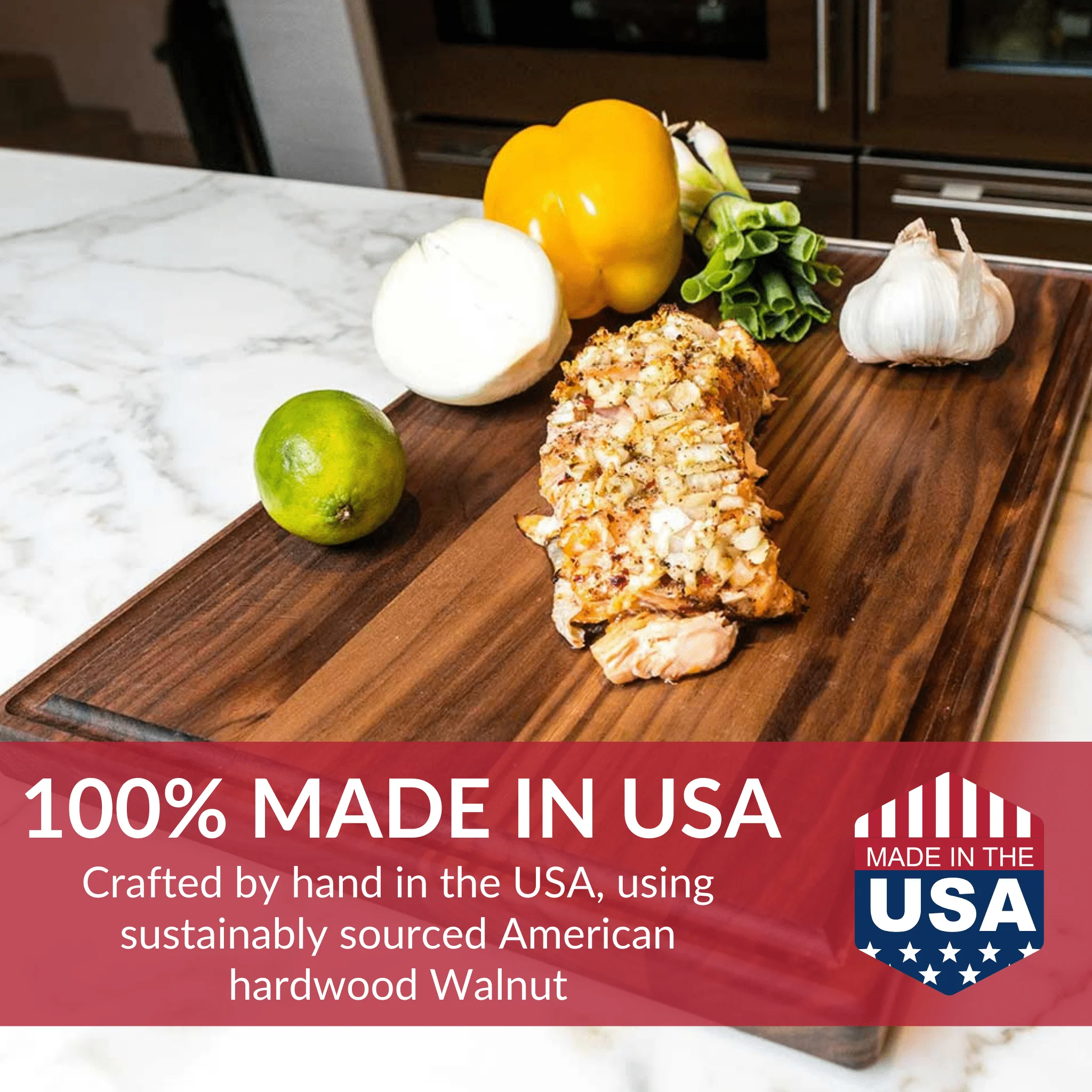 Medium Walnut Wood Cutting Board - Image 3