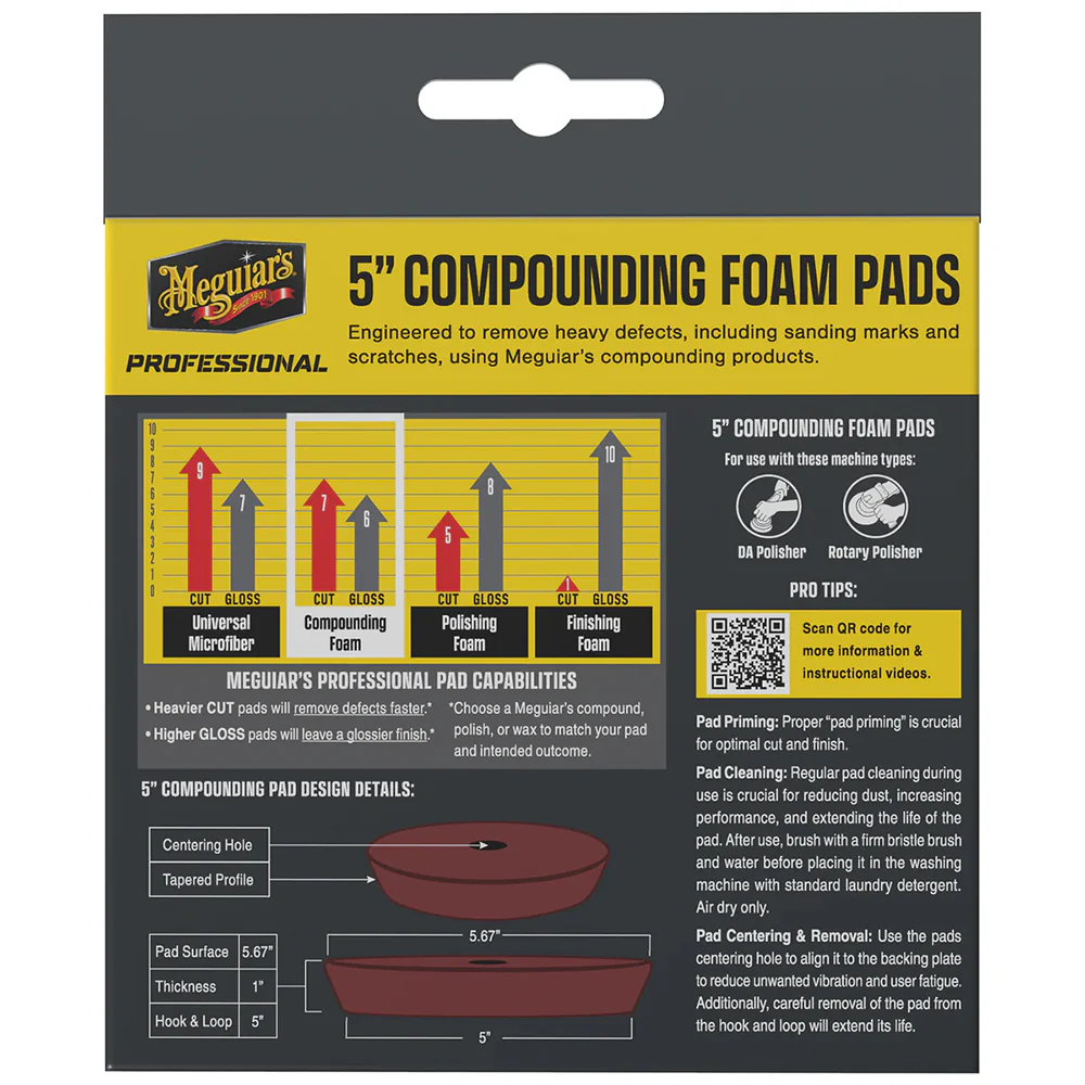 Meguiar's Professional 5" Compounding Foam Pads *2-Pack - Image 2
