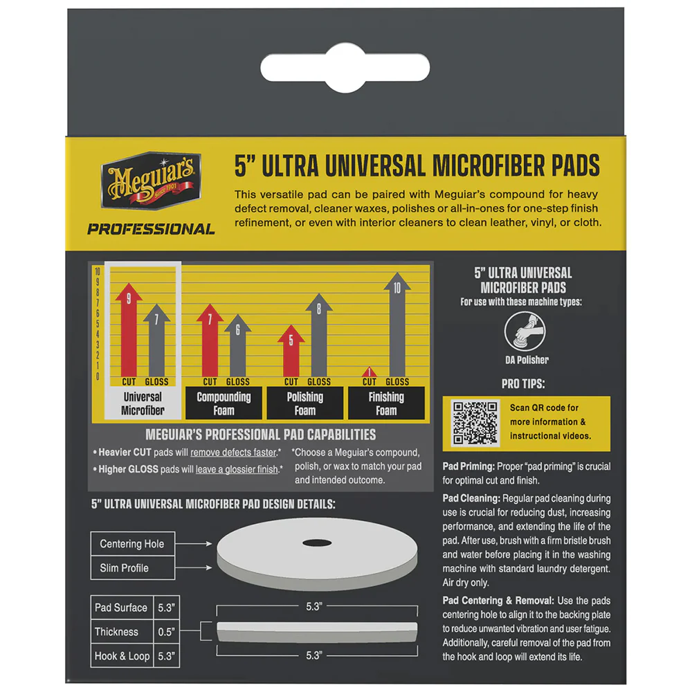 Meguiar's Professional 5" Ultra Universal Microfiber Pads *2-Pack - Image 2