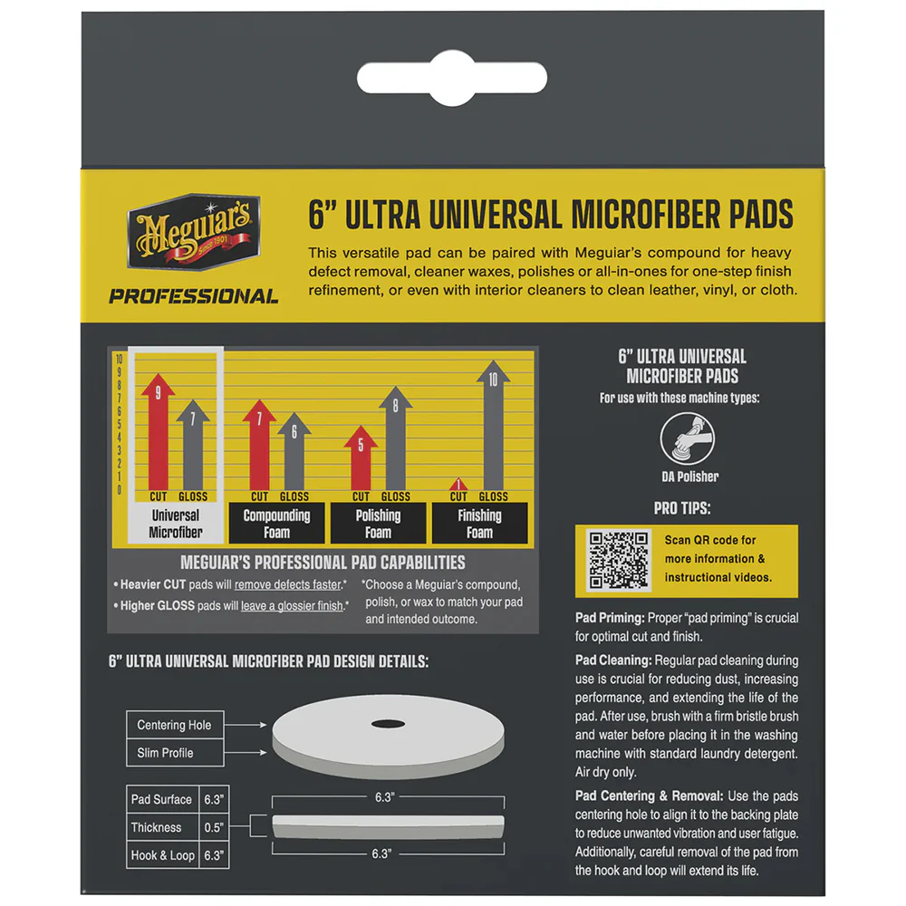 Meguiar's Professional 6" Ultra Universal Microfiber Pads *2-Pack - Image 2