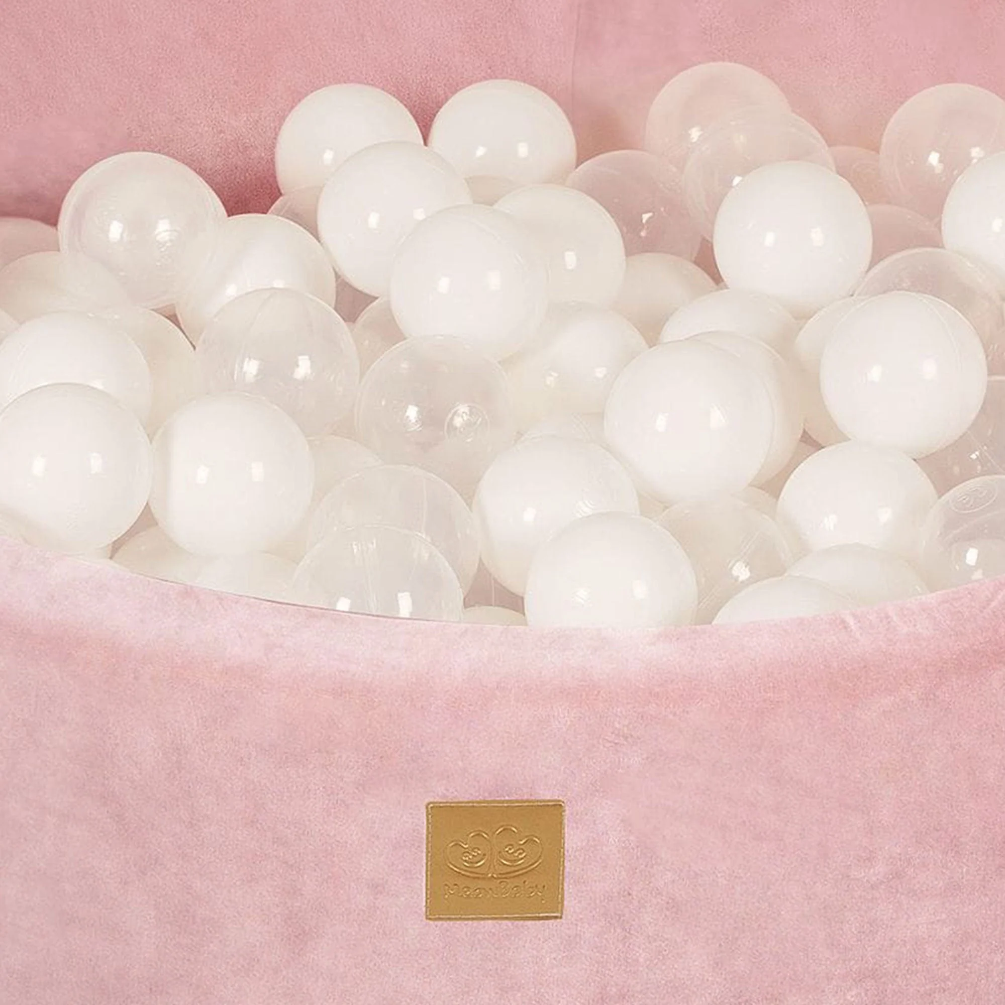 MeowBaby Soft Round 35 x 11.5 in. Baby Foam Ball Pit w/200 2.75 in. Balls, Pink - Image 3