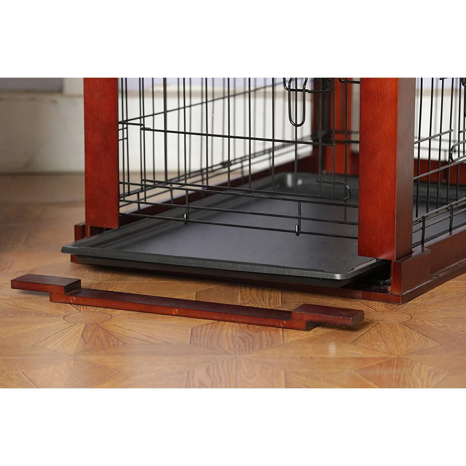 Merry Products Decorative Pet Cage w/ Protection Box End Table, Large, Brown - Image 4