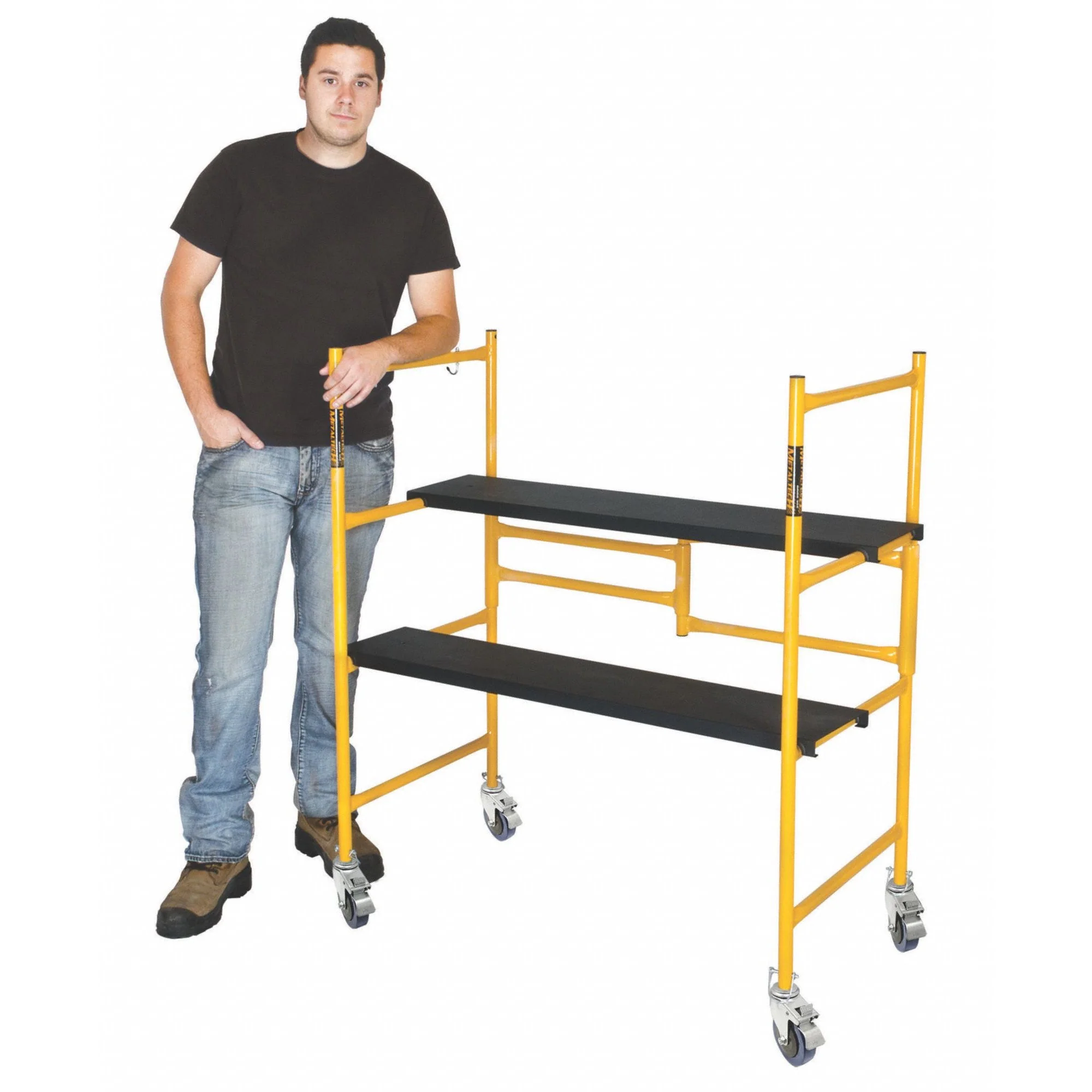 MetalTech 4 Foot High Portable Basic Mini Mobile Scaffolding with Locking Wheels - Image 7