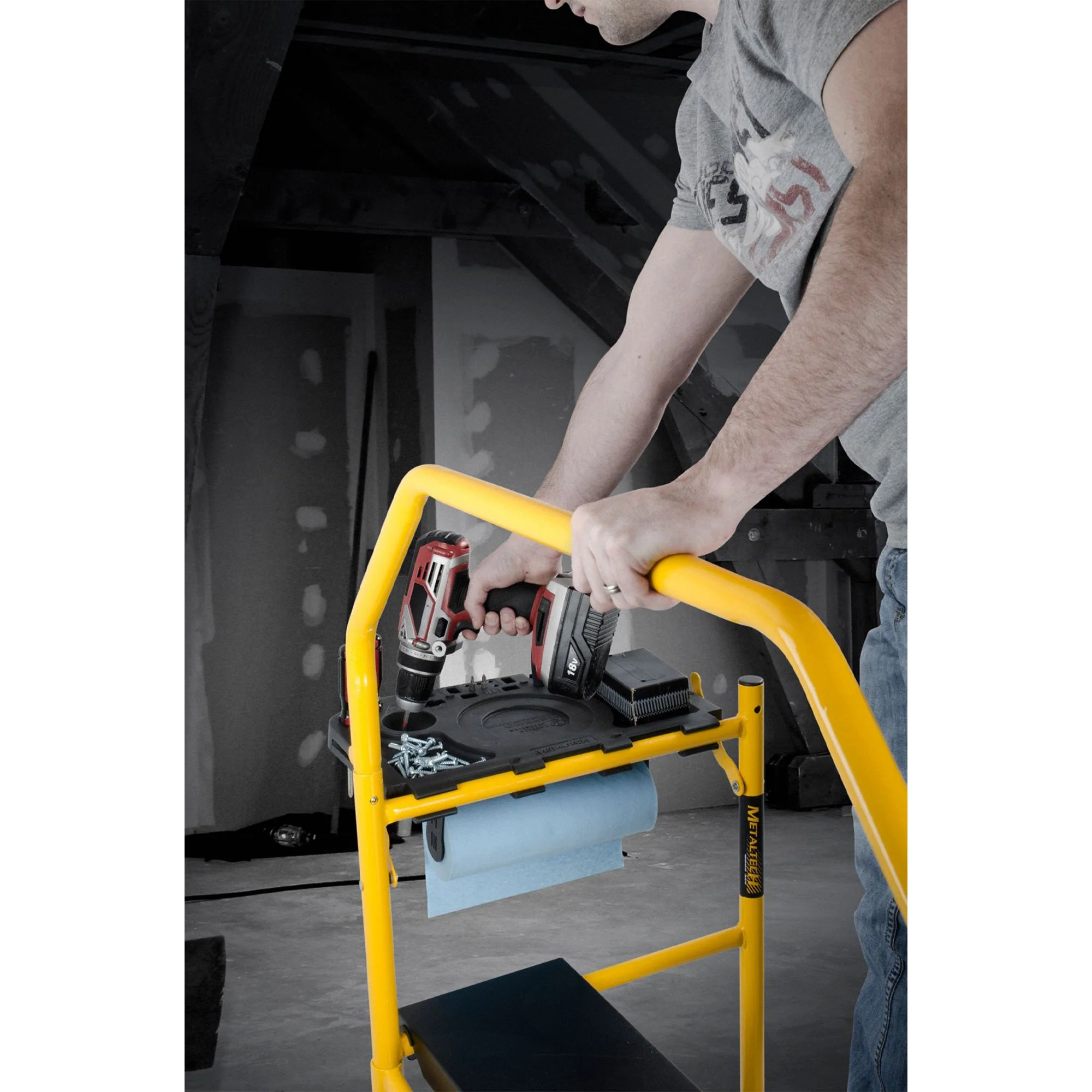 MetalTech Jobsite Series Portable 4 Foot Mobile Scaffolding with Locking Wheels - Image 9