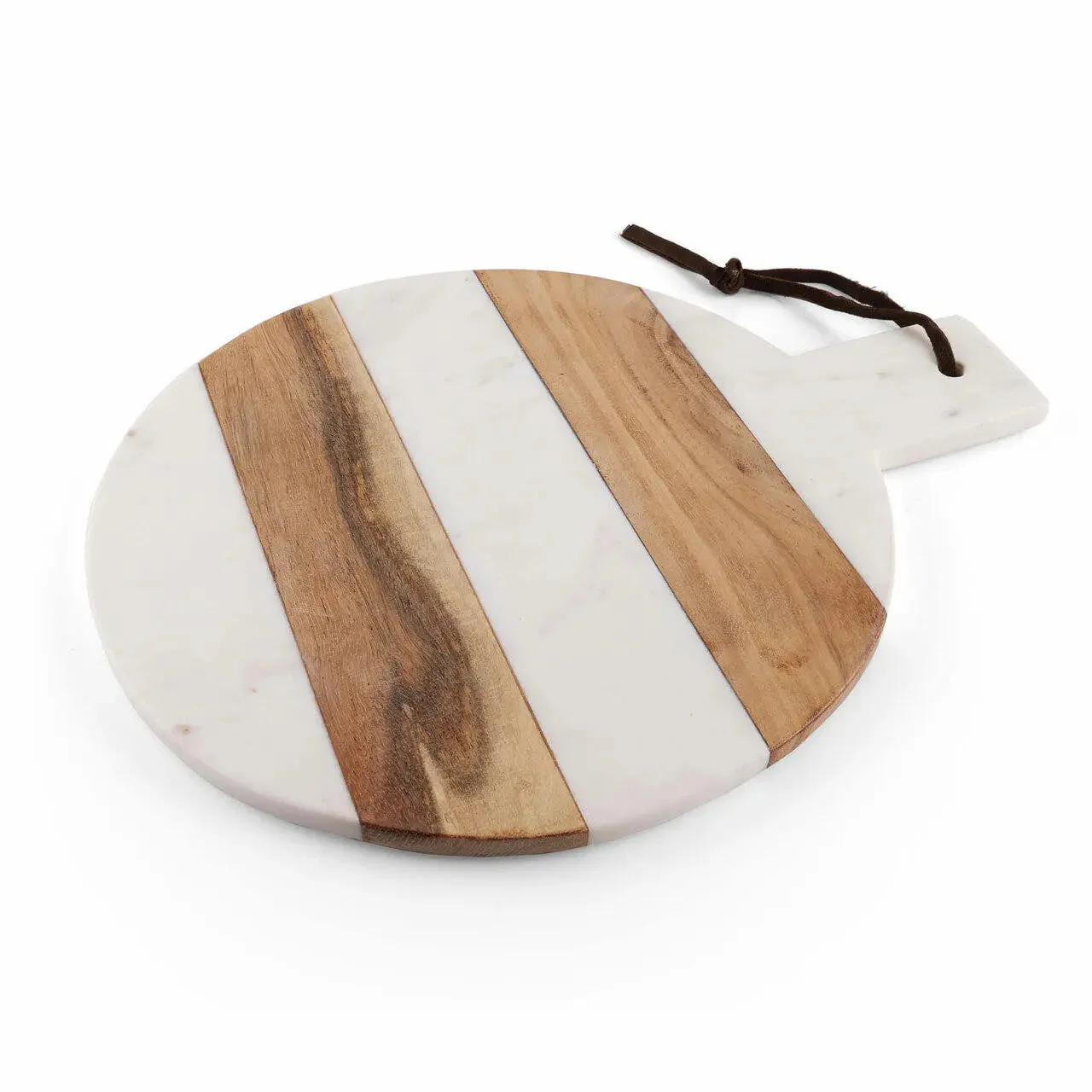 Mez Round Marble Wood Paddle Charcuterie Board - Image 3