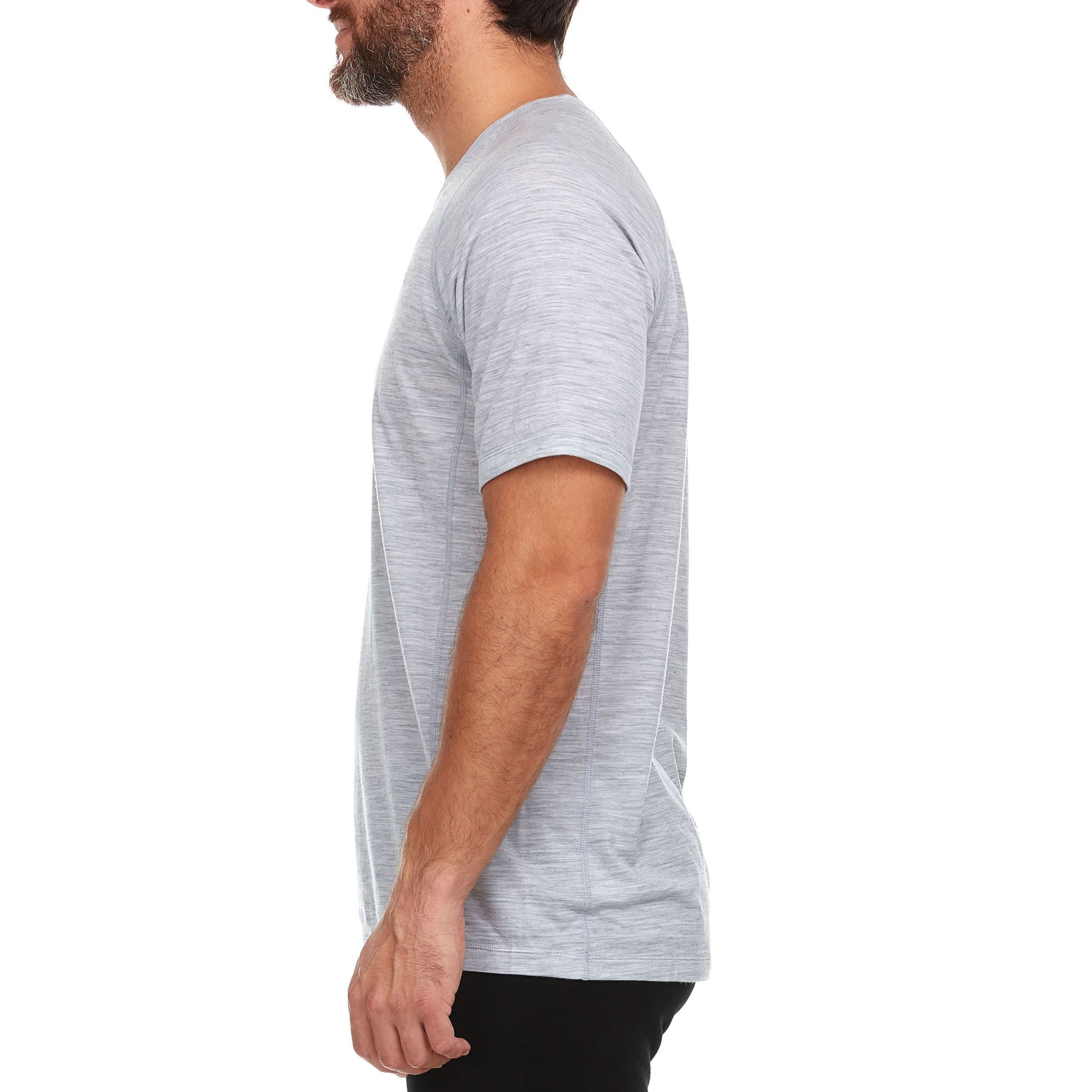 Men's Merino Wool V-Neck T-Shirt - Microweight - Image 8