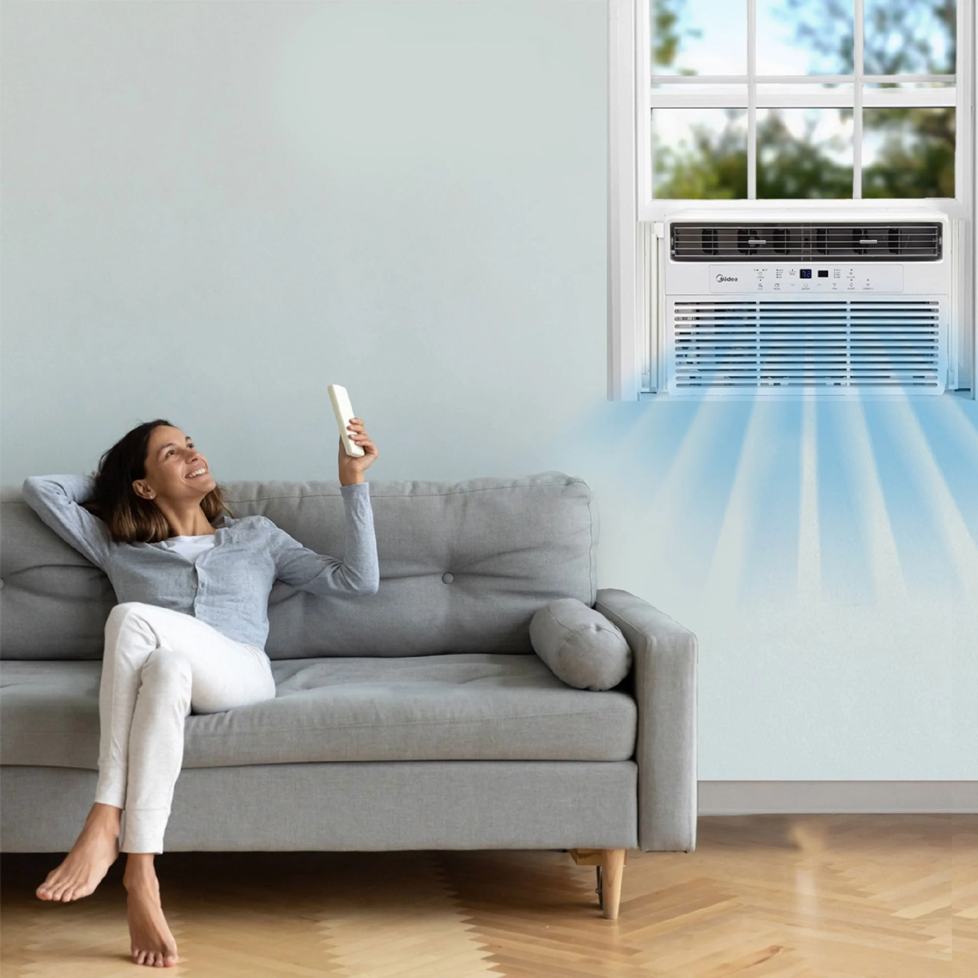 Midea 10,000 BTU ComfortSense Smart Window Air Conditioner Cools up to 450 Sq Ft - Image 4