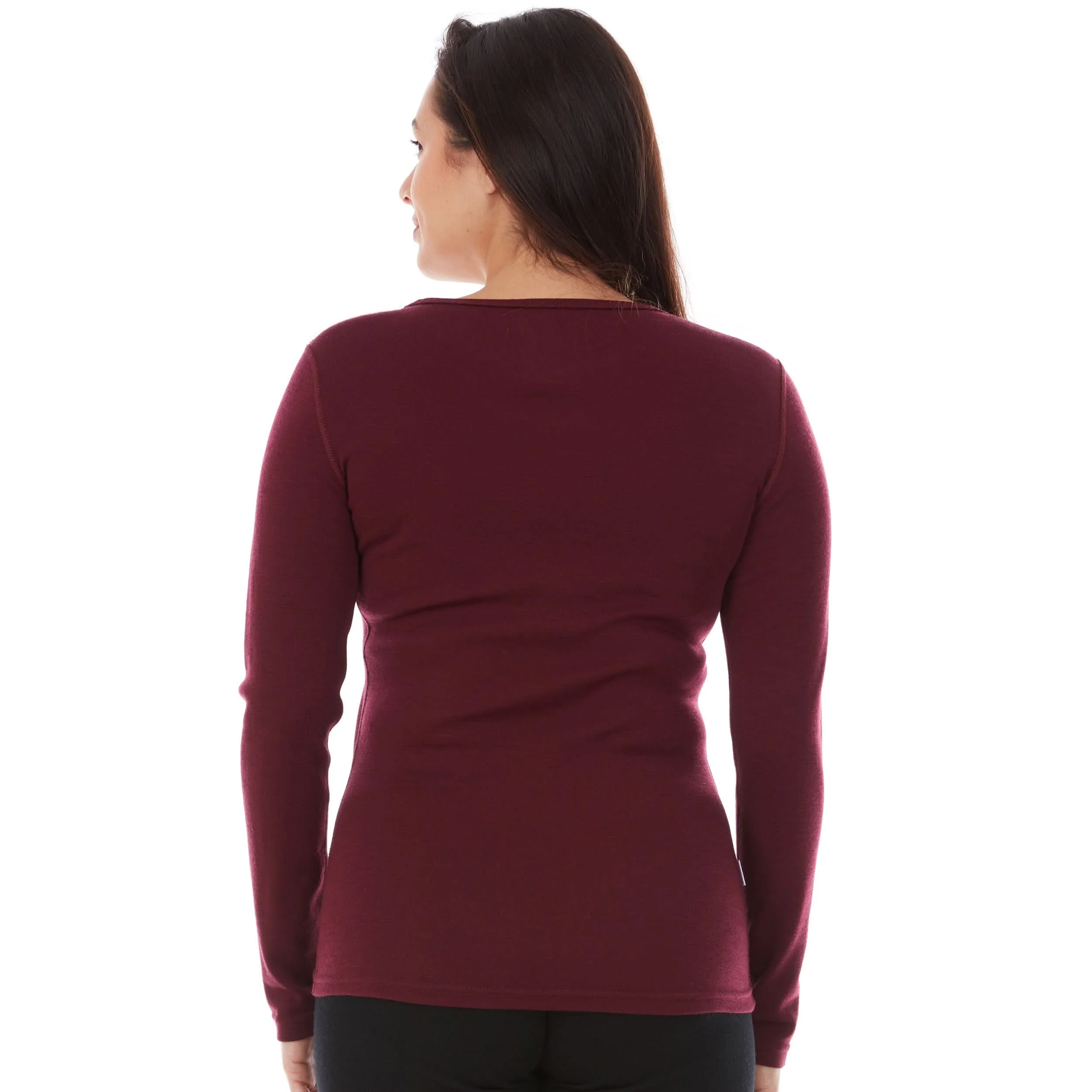 Midweight Women's Wool Crew Top - 100% Merino Wool - Image 17