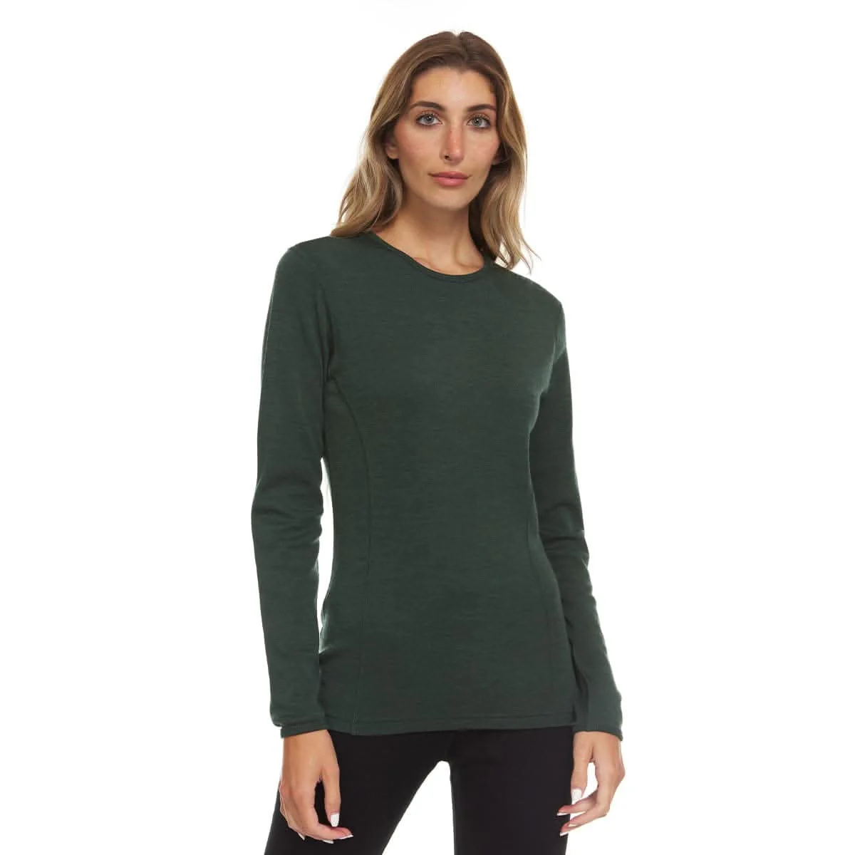 Midweight Women's Wool Crew Top - 100% Merino Wool - Image 7
