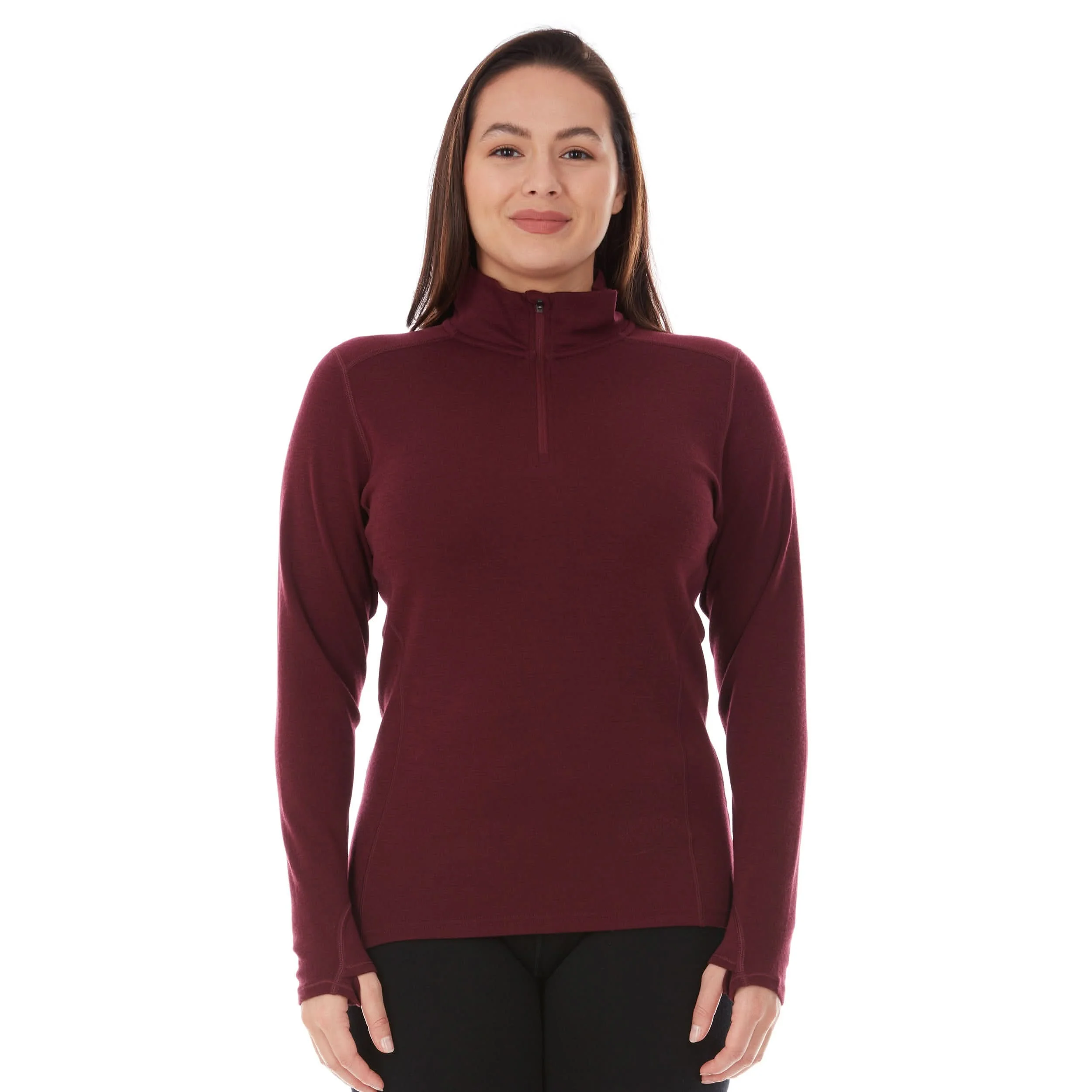 Midweight Women's Wool 1/4 Zip - 100% Merino Wool - Image 11