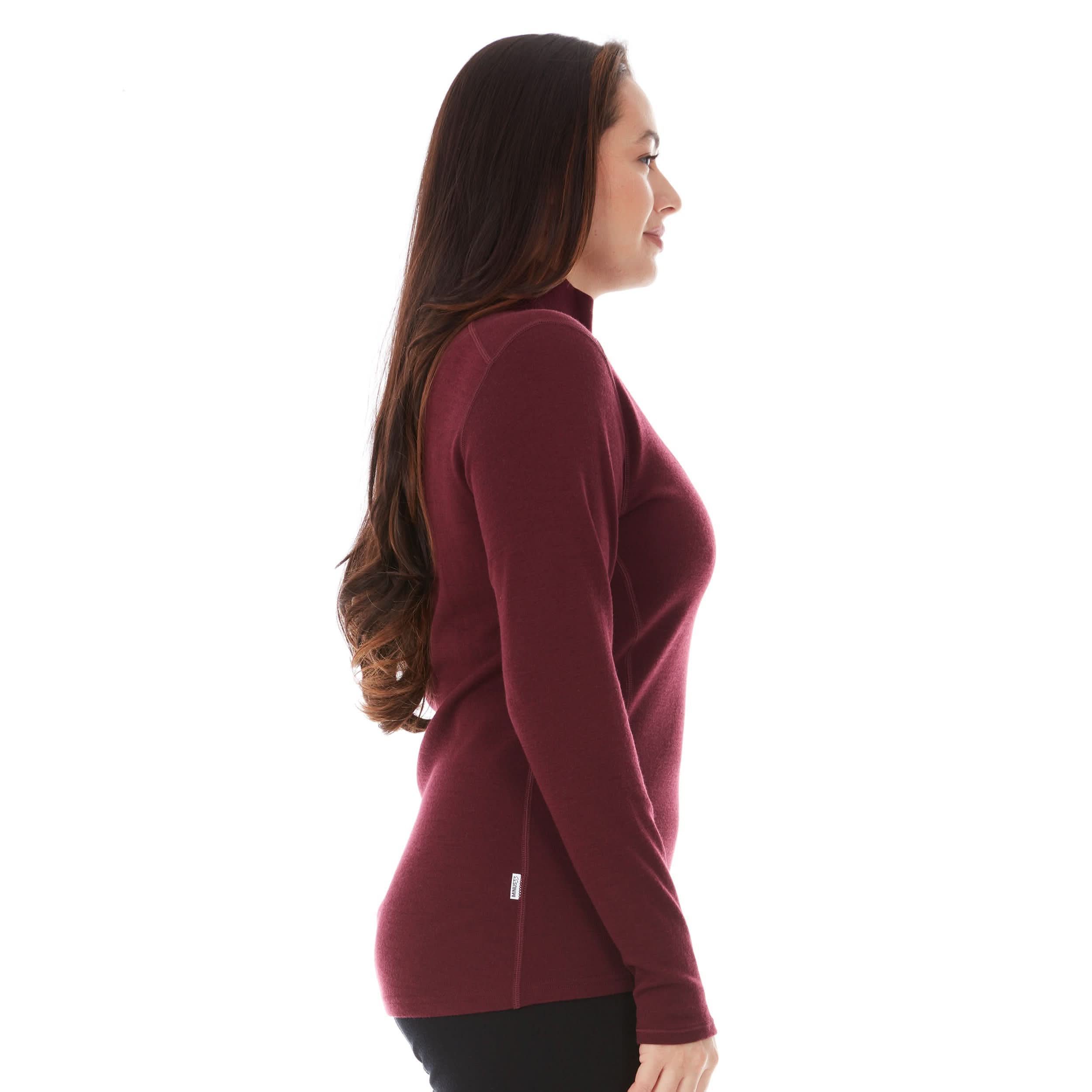 Midweight Women's Wool 1/4 Zip - 100% Merino Wool - Image 9