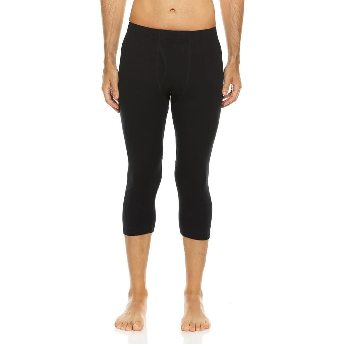 Midweight Men's Ski Bottom 3/4 Length Merino Wool - Woolverino