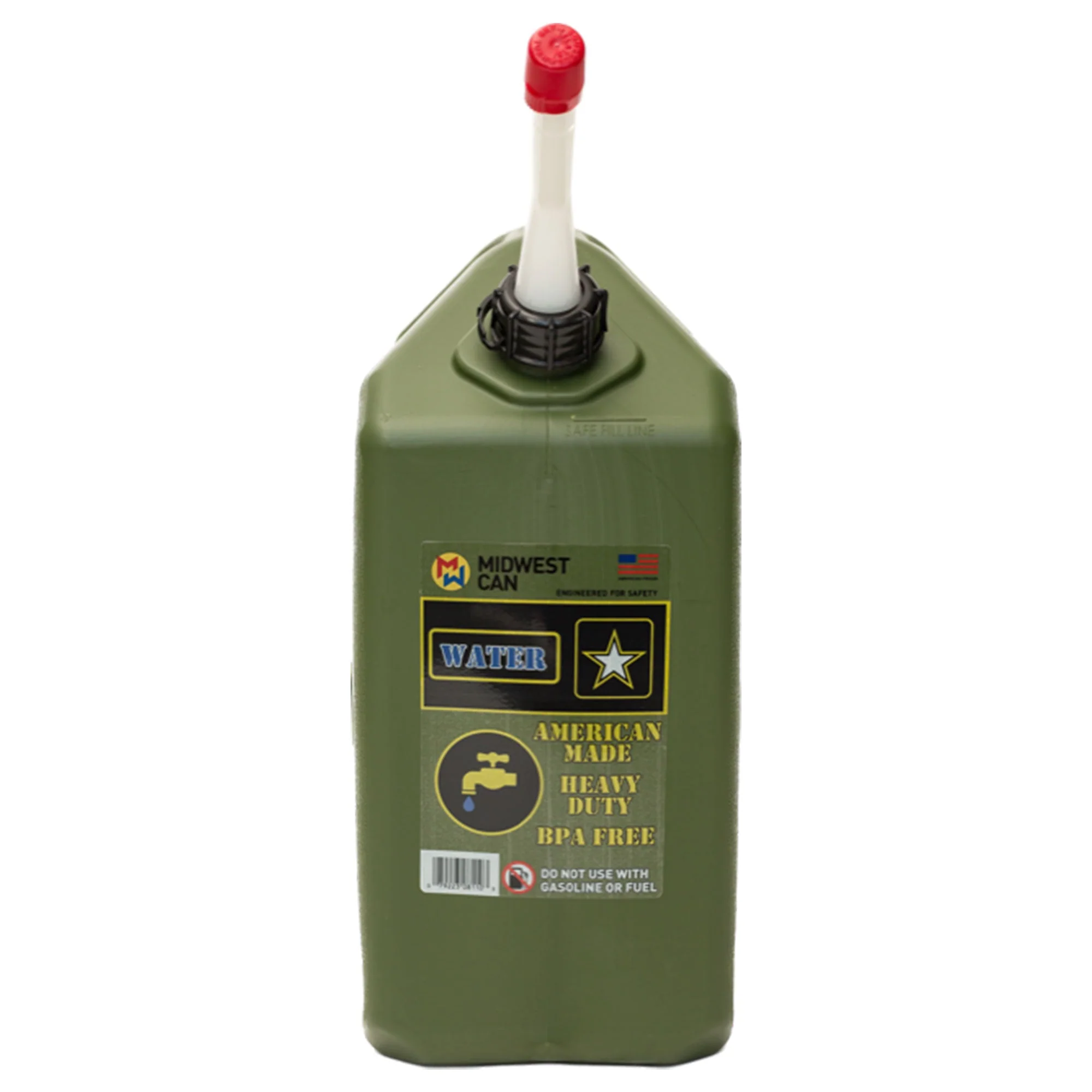 Midwest Can Heavy Duty 5 Gallon Military Style Water Can for Camping, Green - Image 10