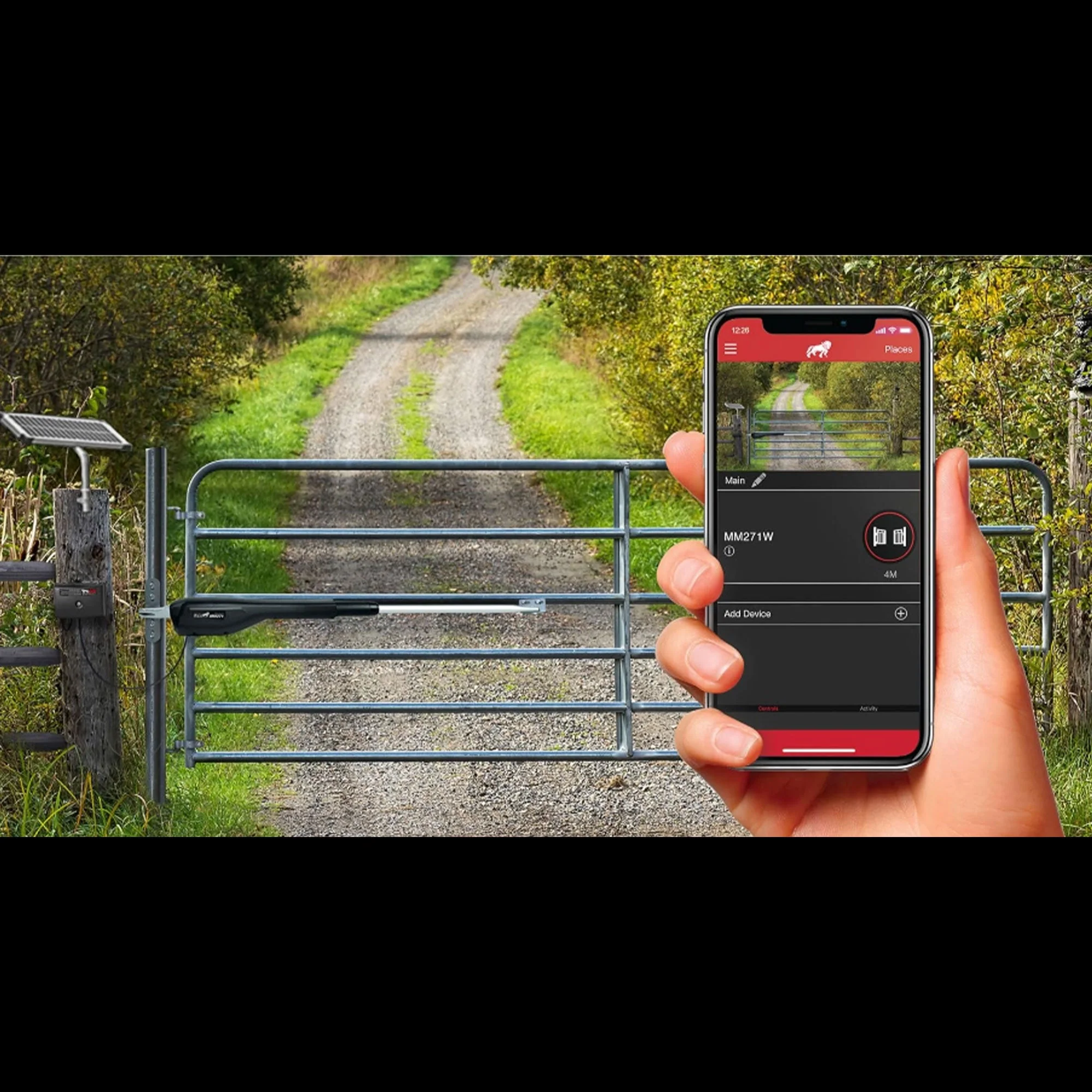 Mighty Mule Smart Gate Opener Remote Control Kit with Wireless Monitoring, Black - Image 5